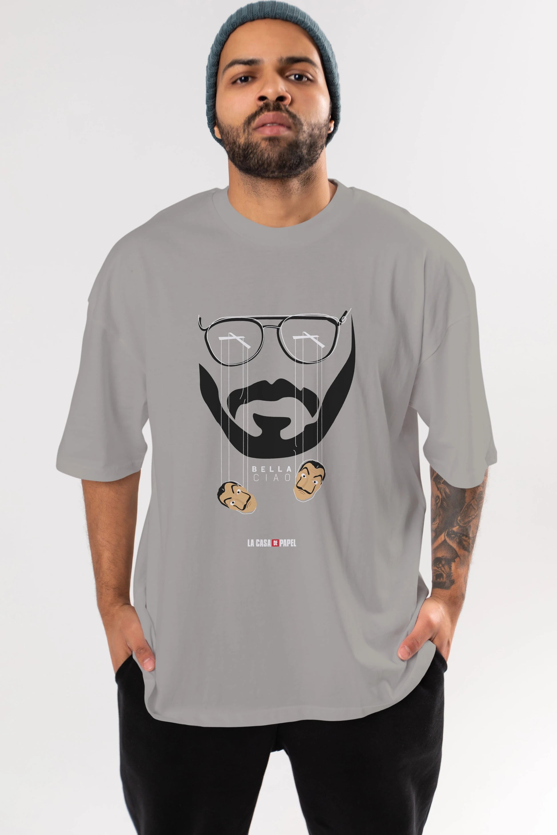 La Casa De Papel (11) Ön Baskılı Oversize t-shirt Erkek Kadın Unisex %100 Pamuk Bisiklet Yaka tişort