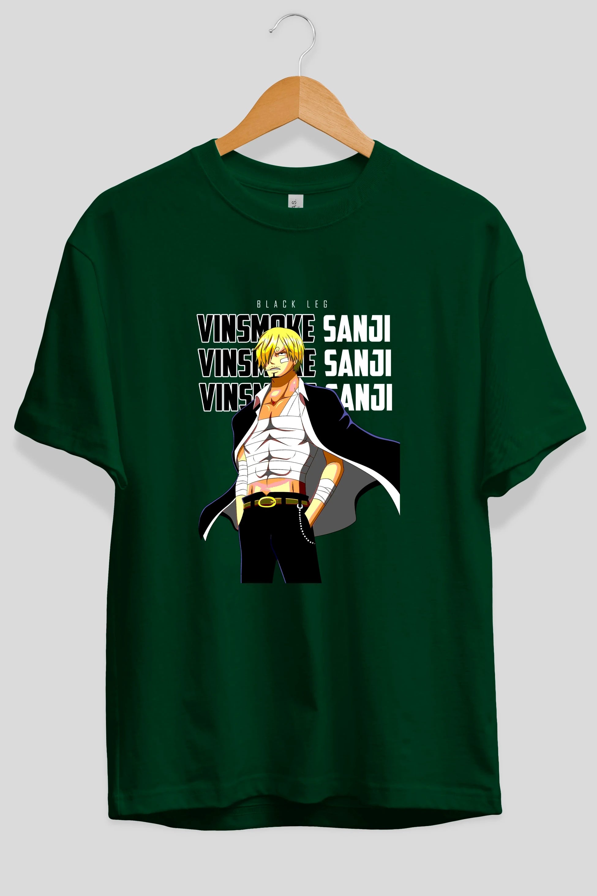 Sanji Anime Ön Baskılı Oversize t-shirt Erkek Kadın Unisex