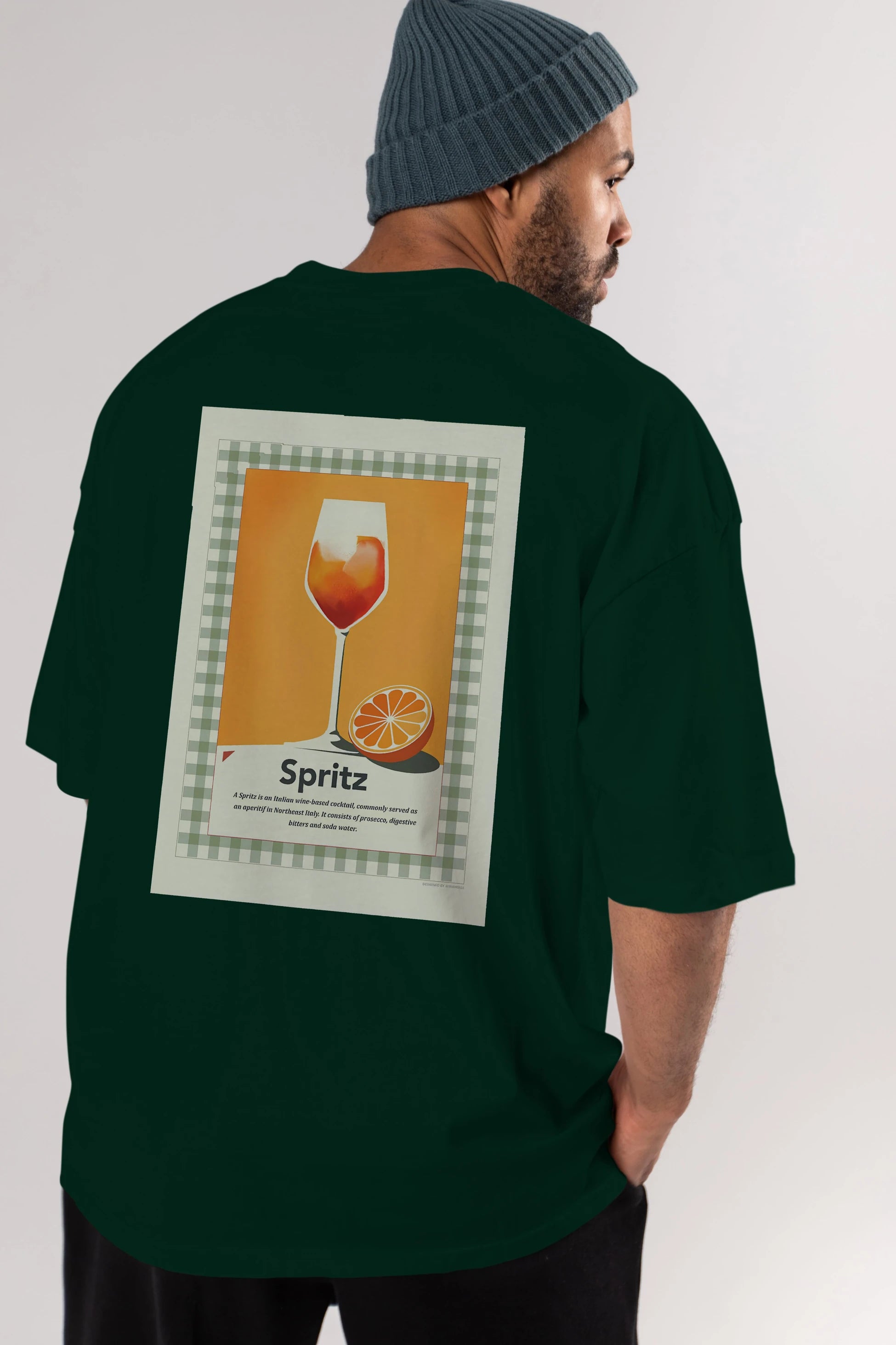 Aperol Spritz 5 Arka Baskılı Oversize t-shirt Erkek Kadın Unisex %100 Pamuk Bisiklet Yaka tişort