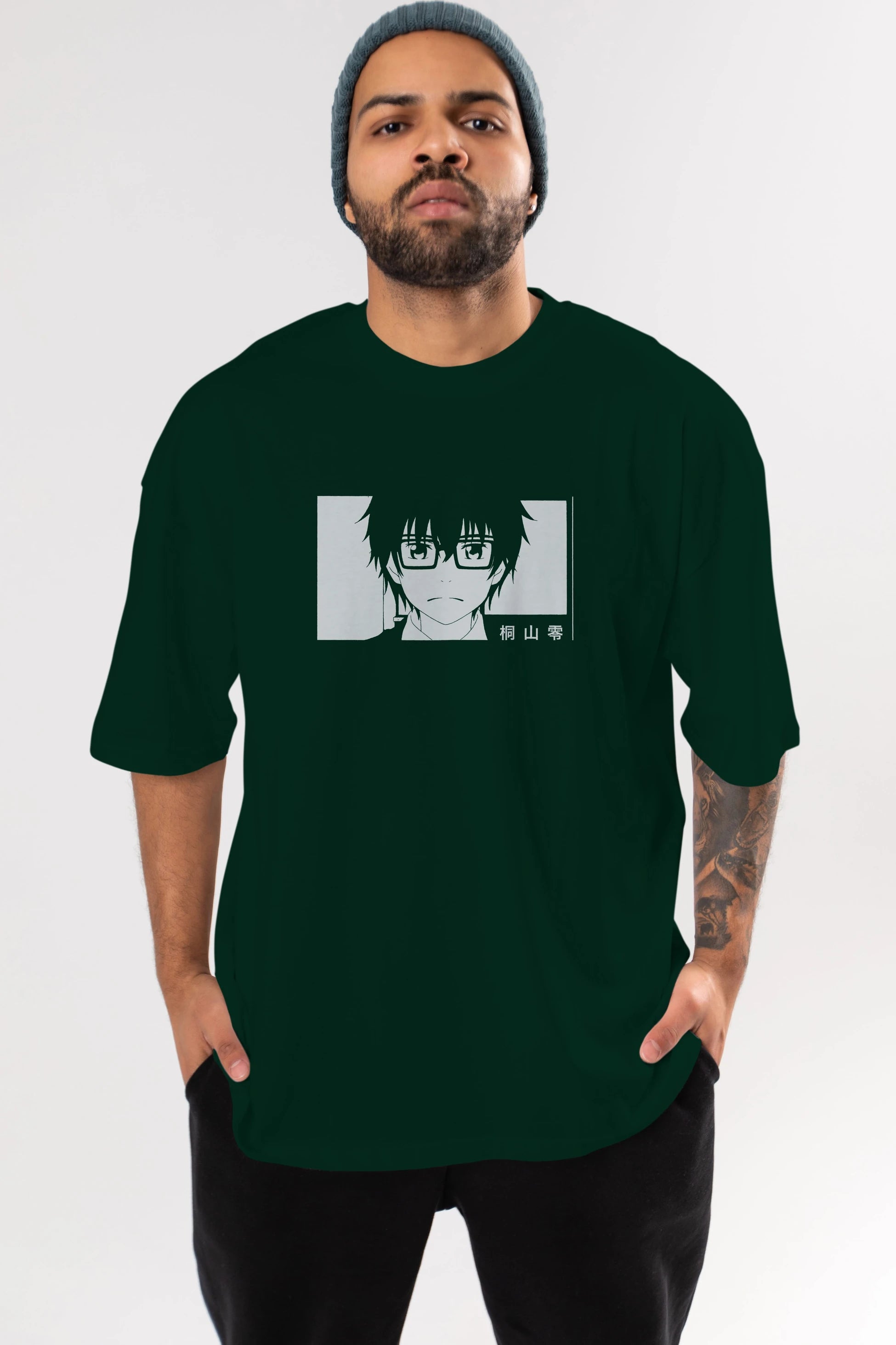Rei Kiriyama 3 Anime Ön Baskılı Oversize t-shirt %100 pamuk Erkek Kadın Unisex