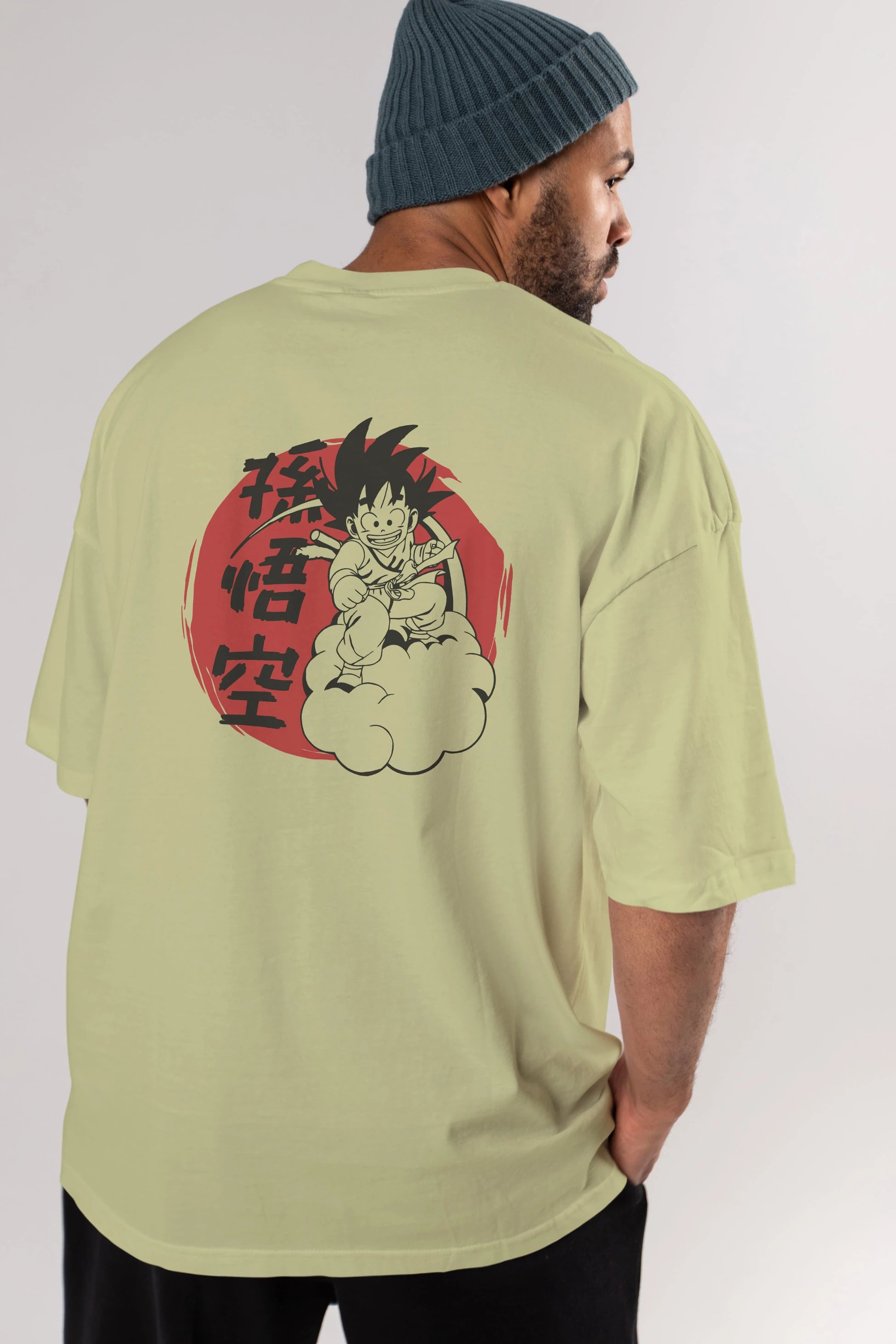 DRAGON BALL Anime Arka Baskılı Oversize t-shirt Erkek Kadın Unisex