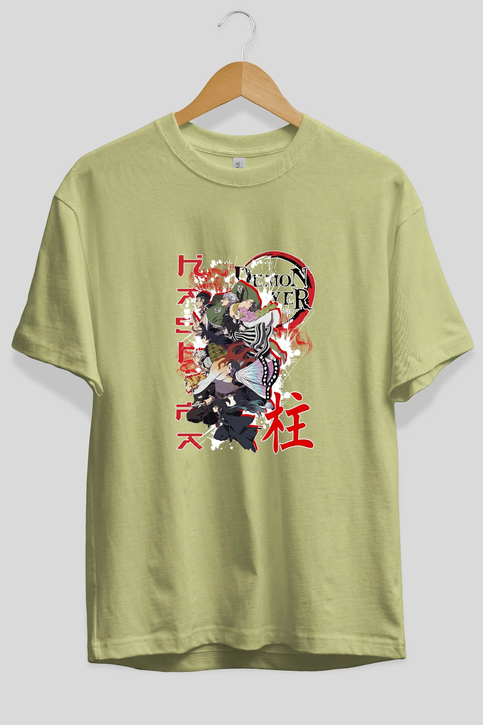 DEMON SLAYER SLAYERS Anime Ön Baskılı Oversize t-shirt %100 pamuk Erkek Kadın Unisex