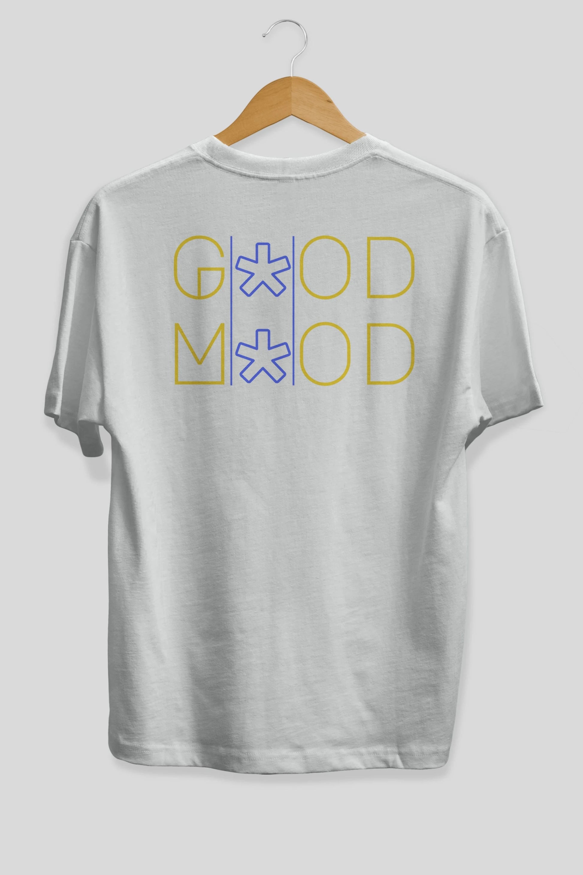 Good Mood Yazılı Arka Baskılı Oversize t-shirt Erkek Kadın Unisex