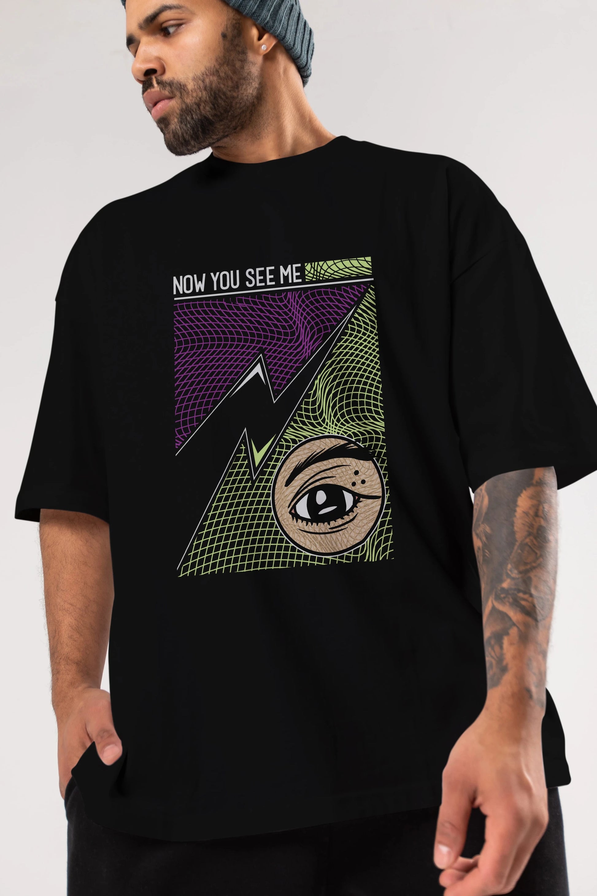 Now You See Me Ön Baskılı Oversize t-shirt Erkek Kadın Unisex