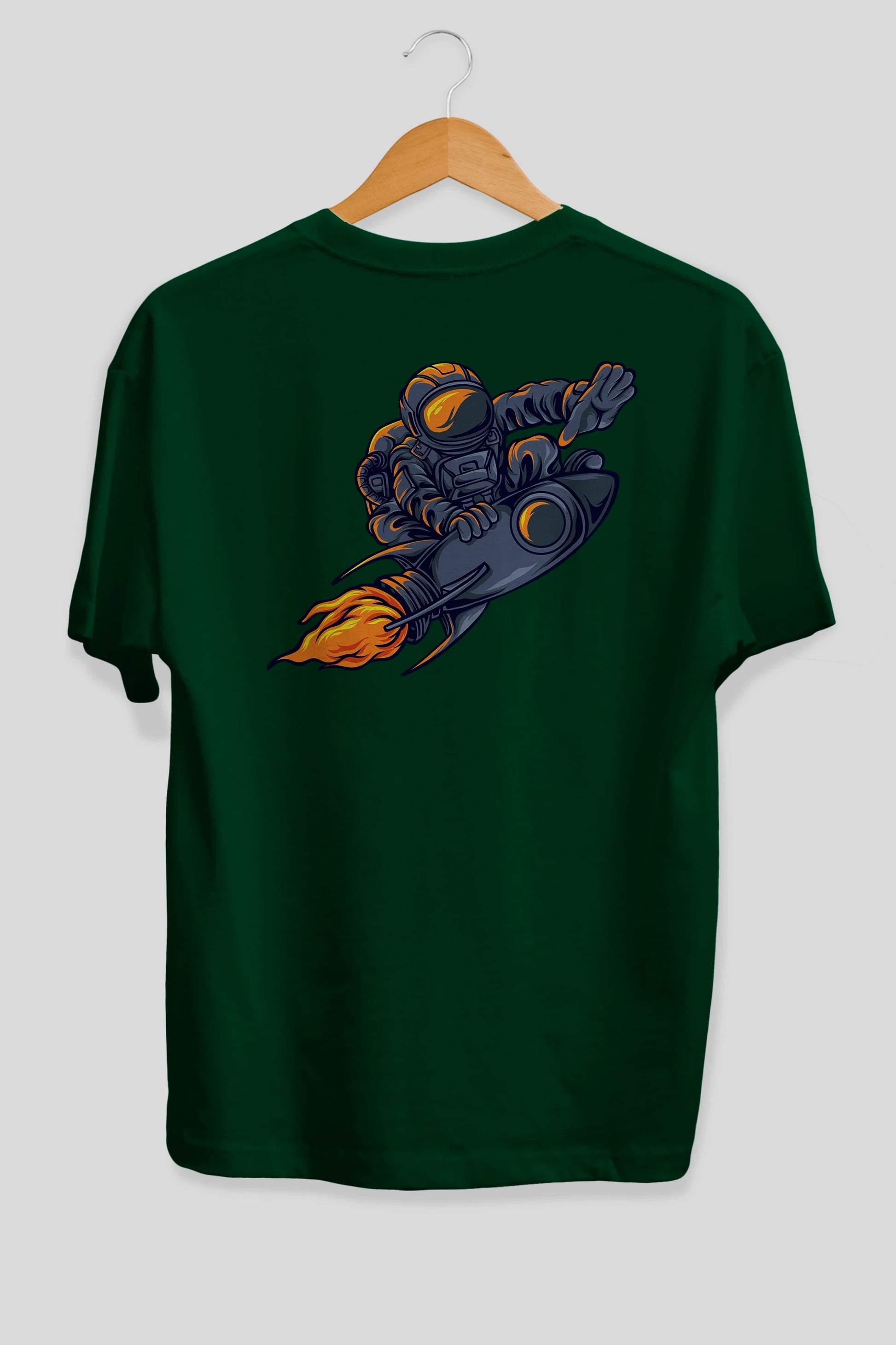 Astrocket Illustration Tshirt Arka Baskılı Oversize t-shirt Erkek Kadın Unisex
