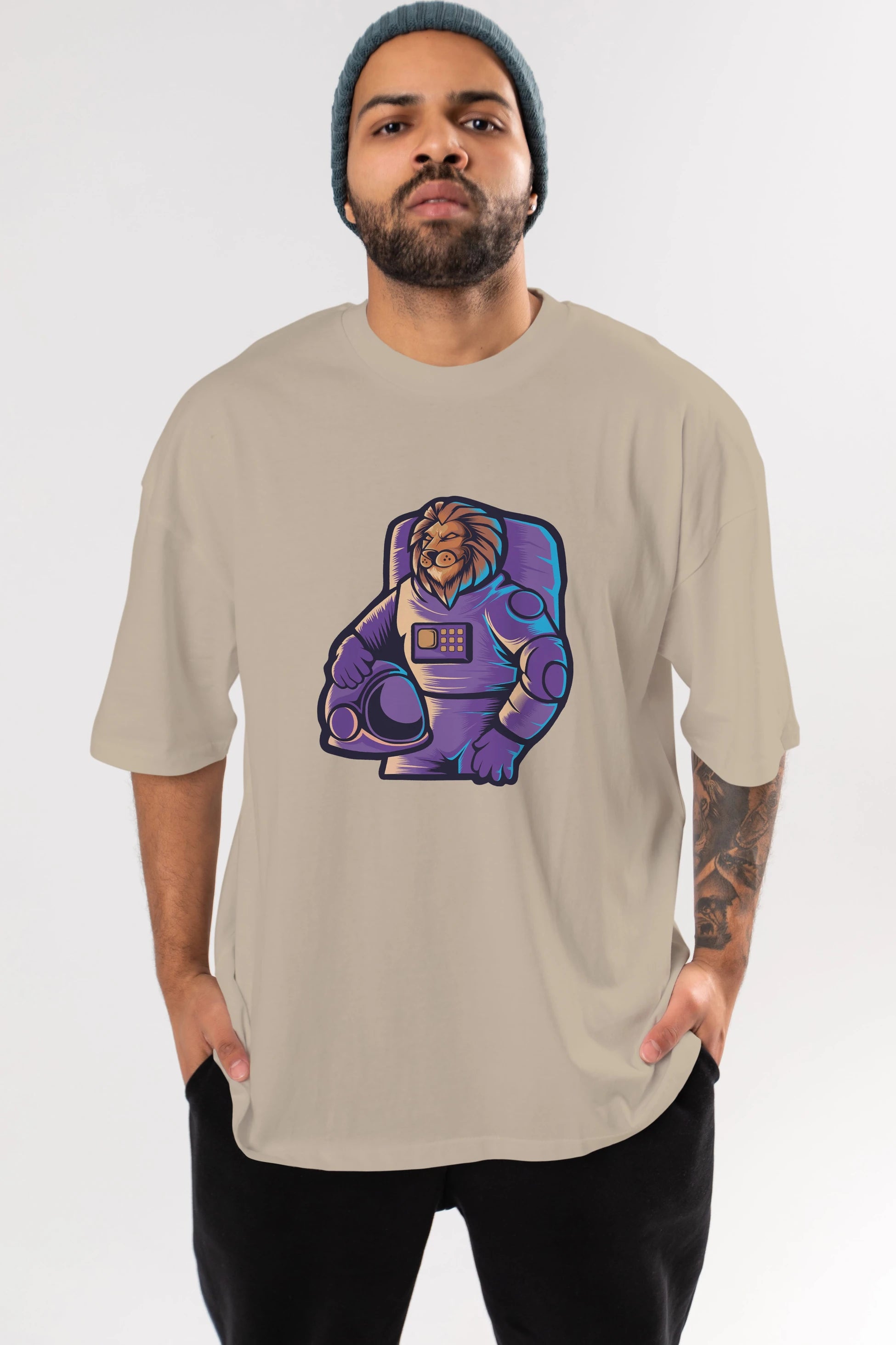 Astroking Ön Baskılı Oversize t-shirt Erkek Kadın Unisex