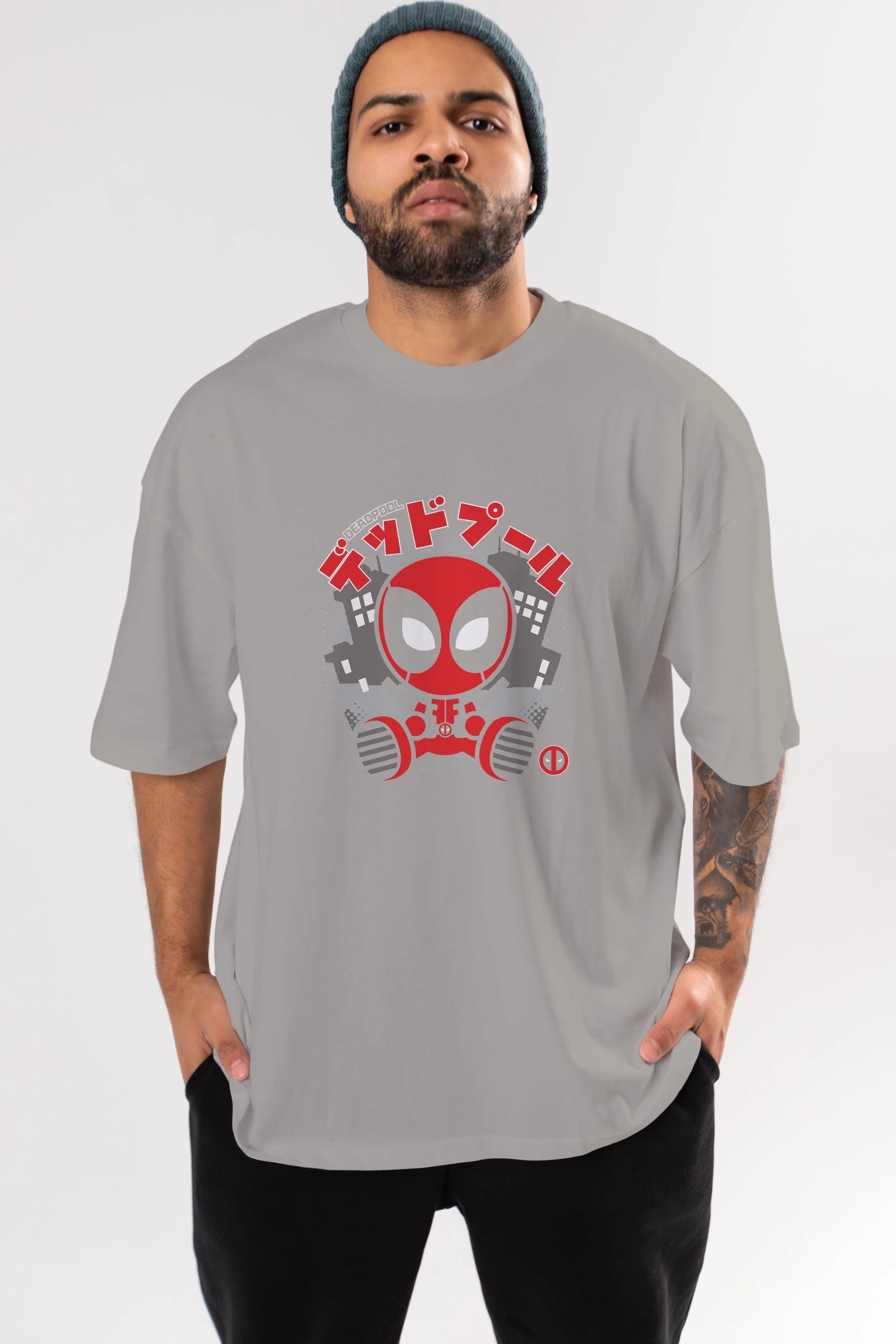 Deadpool (15) Ön Baskılı Oversize t-shirt Erkek Kadın Unisex %100 Pamuk Bisiklet Yaka tişort
