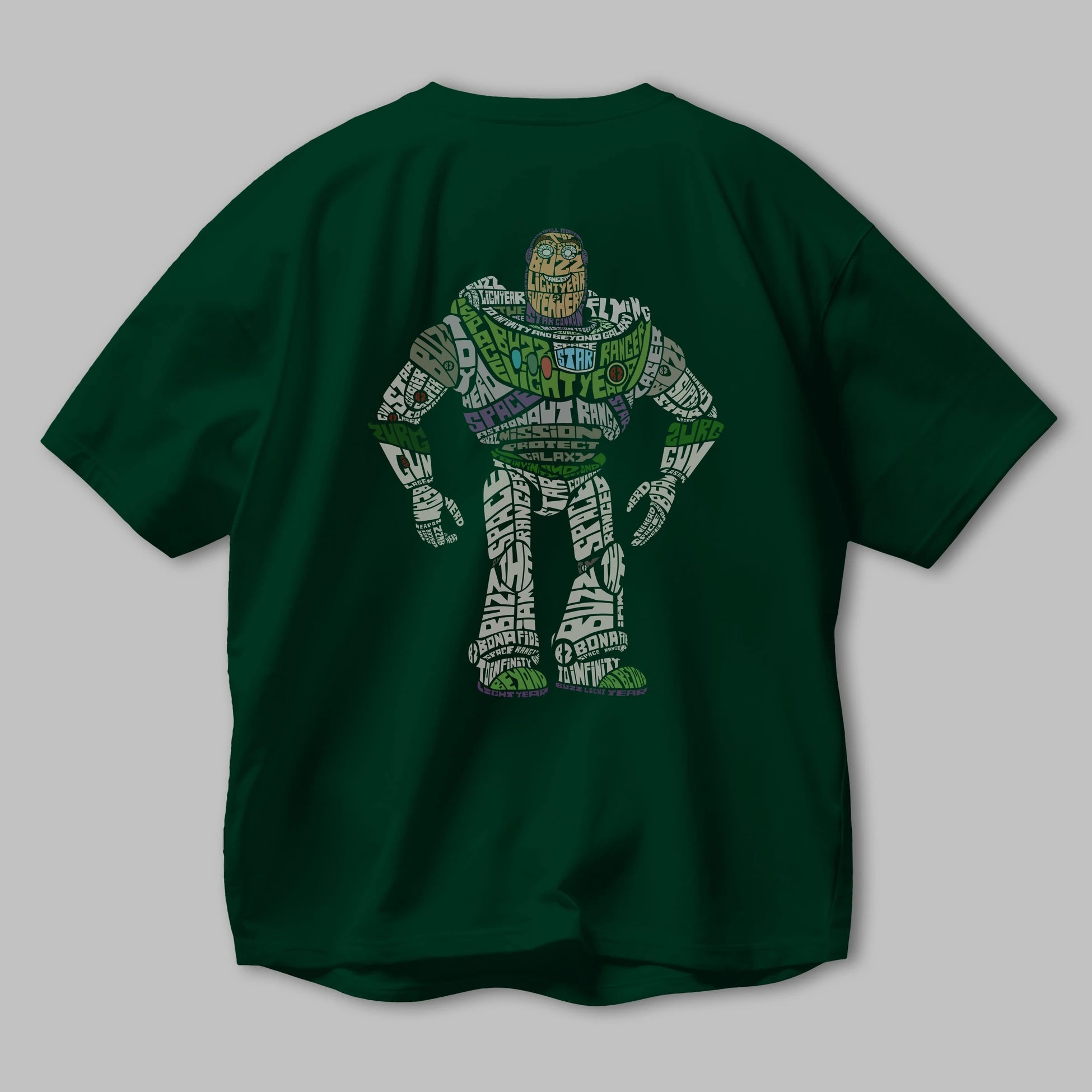 Buzz Arka Baskılı Oversize t-shirt %100 pamuk Erkek Kadın Unisex