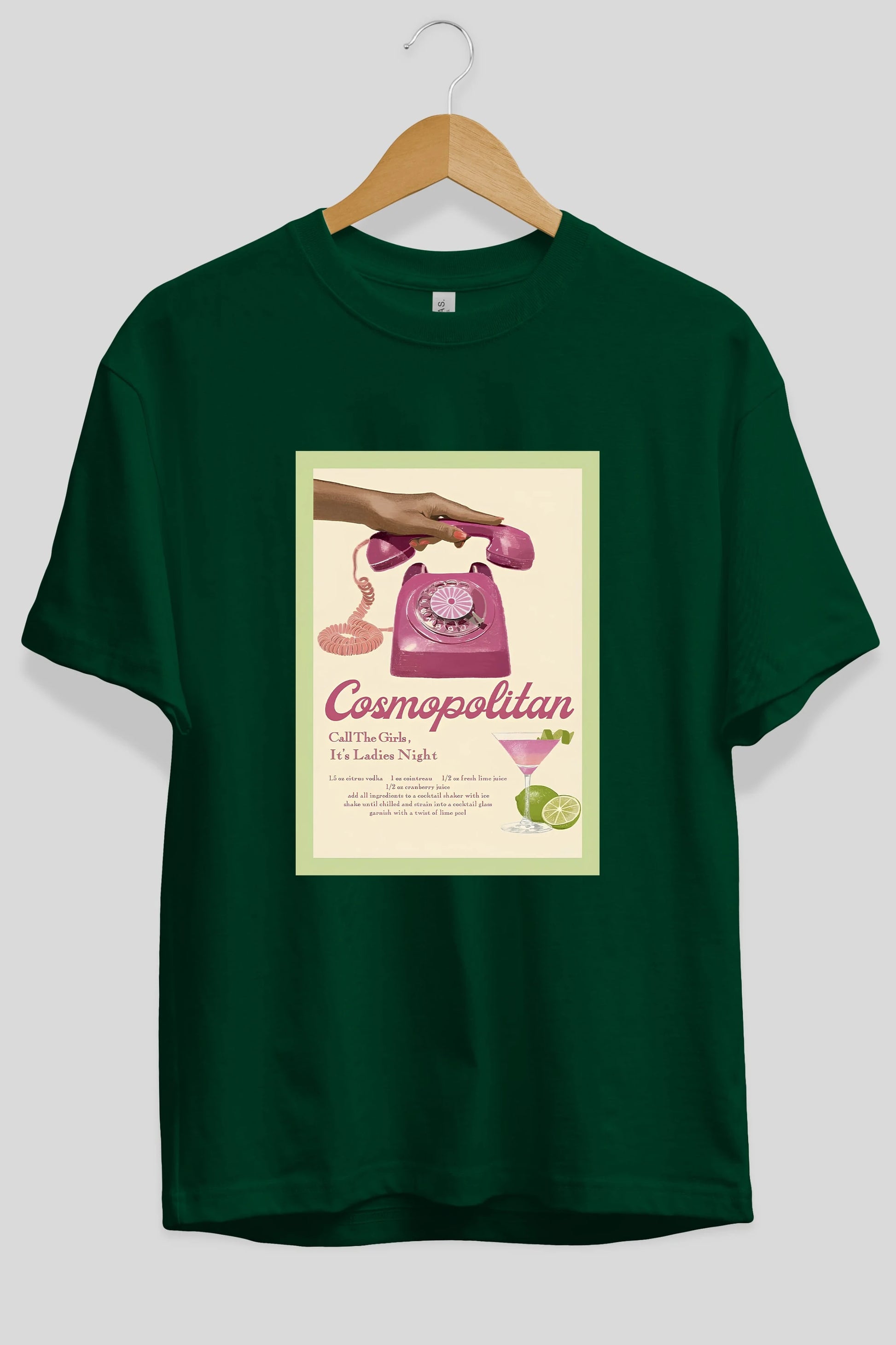 Cosmopolitan 5 Ön Baskılı Oversize t-shirt Erkek Kadın Unisex %100 Pamuk Bisiklet Yaka tişort