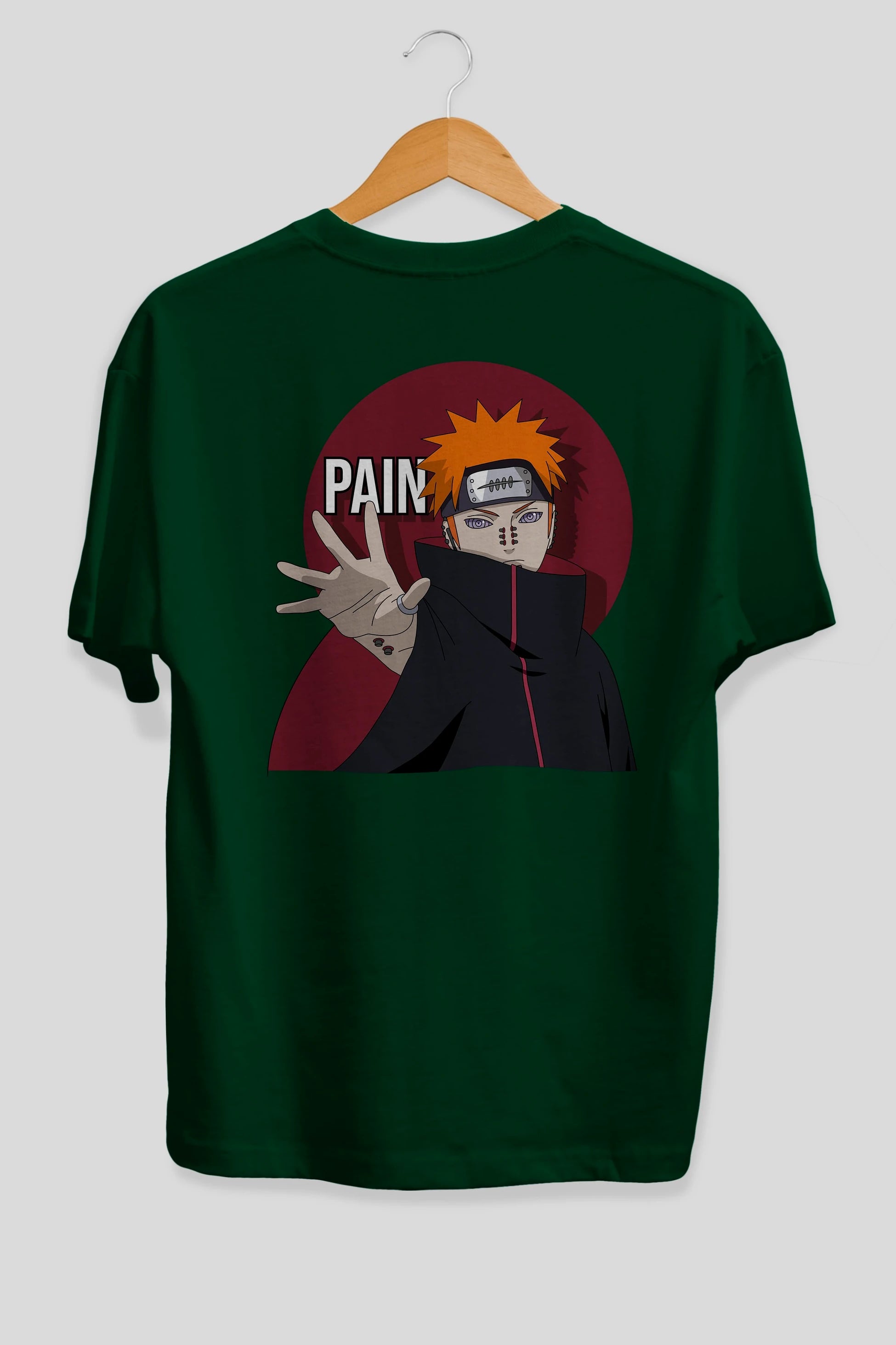 PAIN NARUTO Anime Arka Baskılı Oversize t-shirt Erkek Kadın Unisex