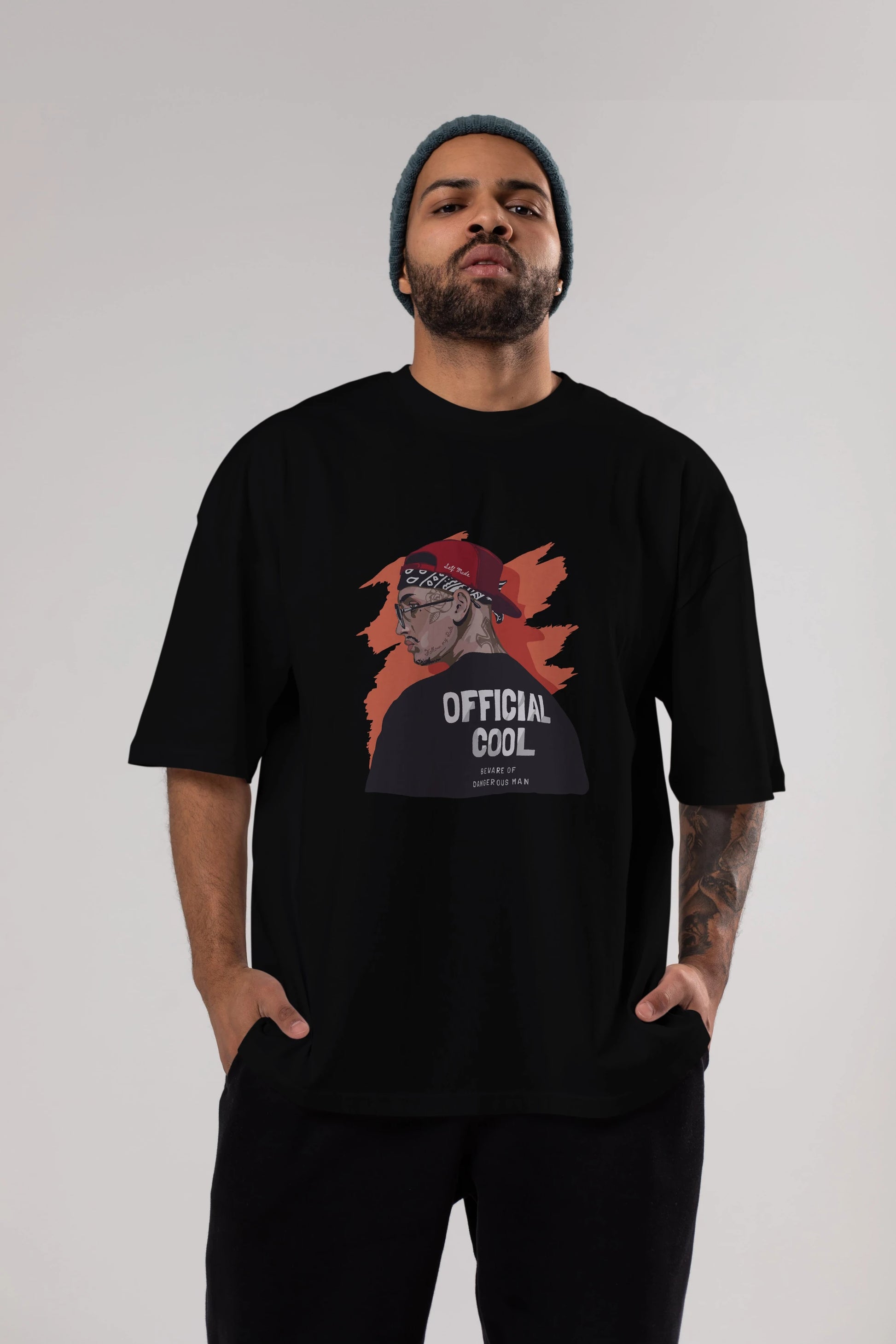 Official Cool Ön Baskılı Oversize t-shirt Erkek Kadın Unisex