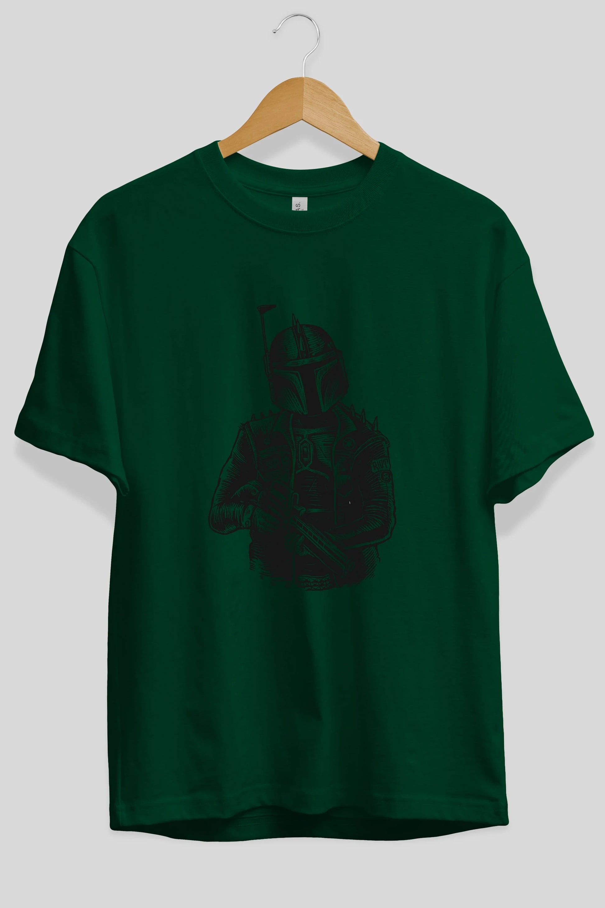 Boba Punk Ön Baskılı Oversize t-shirt Erkek Kadın Unisex %100 Pamuk tişort