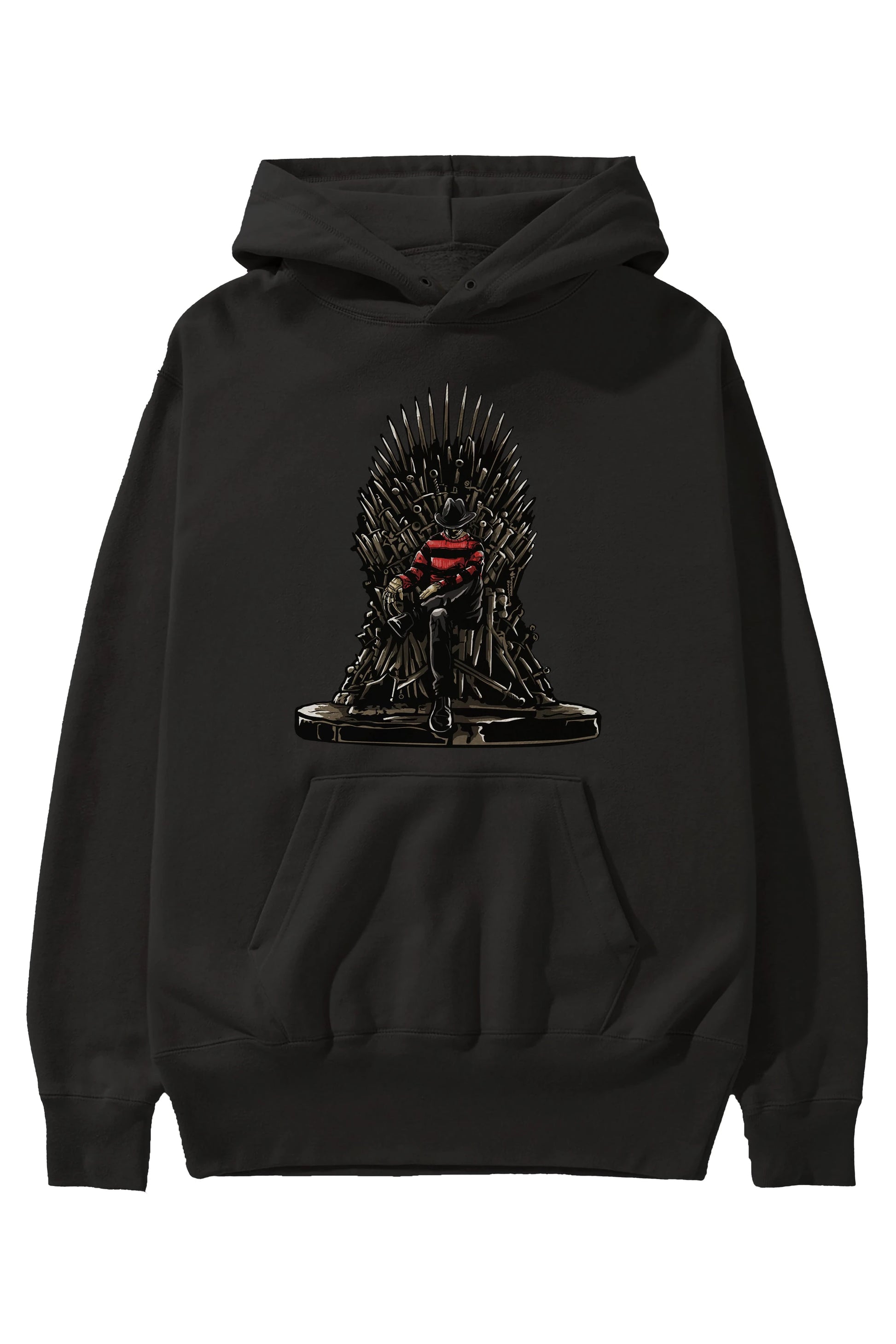 Nightmare Throne Ön Baskılı Hoodie Oversize Kapüşonlu Sweatshirt Erkek Kadın Unisex