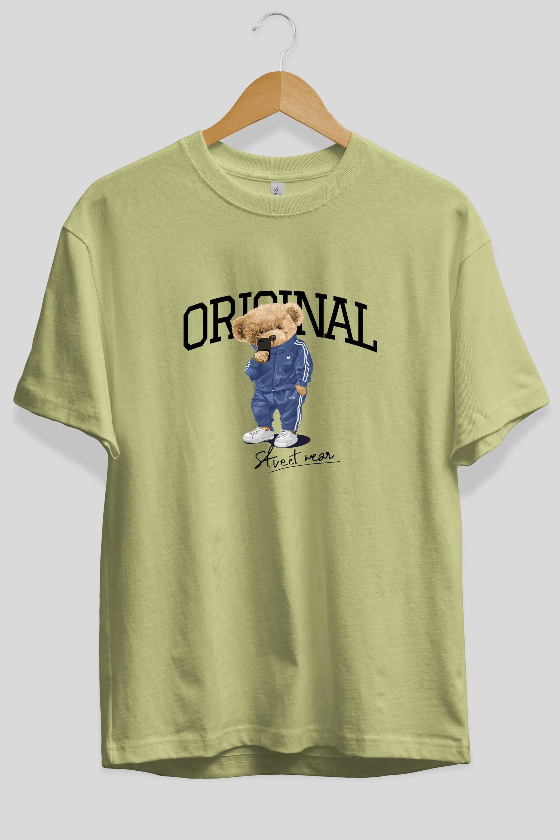 Teddy Bear Original Ön Baskılı Oversize t-shirt Erkek Kadın Unisex %100 Pamuk