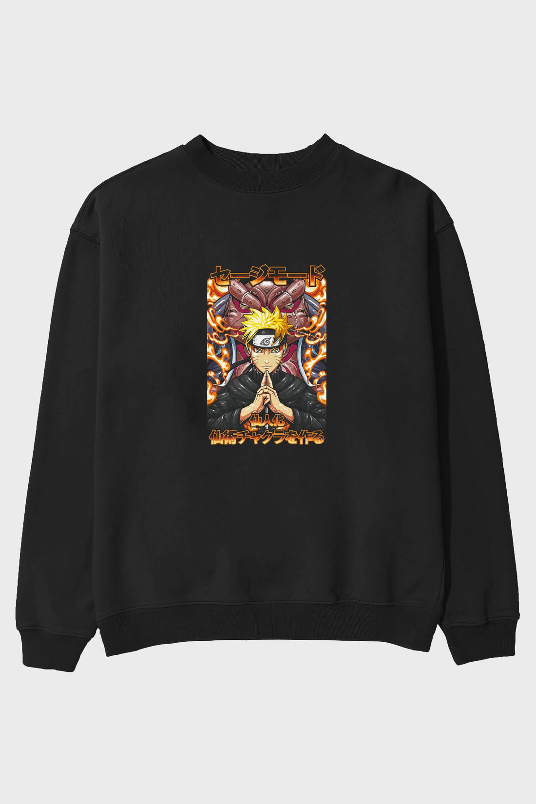 NARUTO (10) Anime Ön Baskılı Oversize Sweatshirt Erkek Kadın Unisex