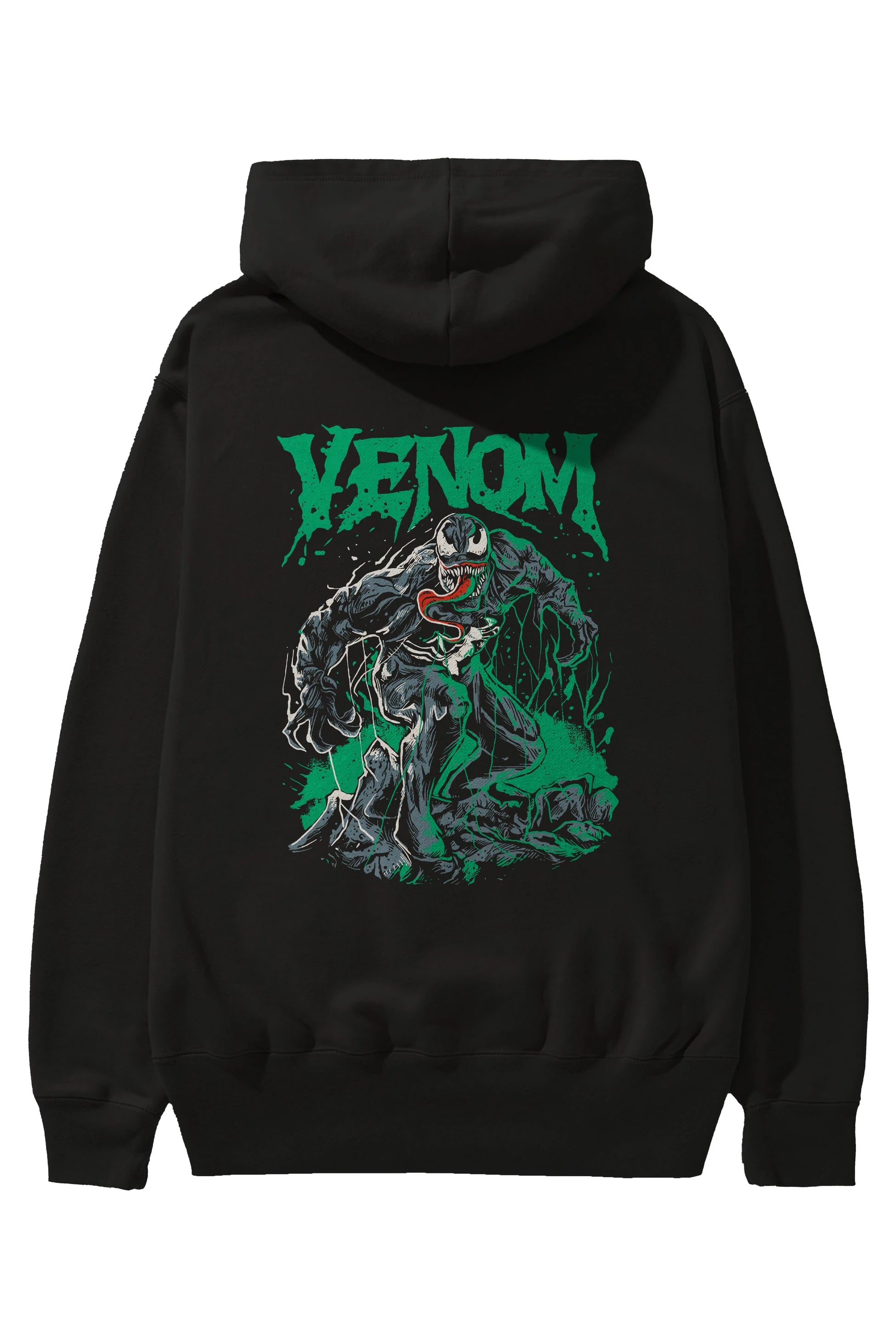 Venom (3) Arka Baskılı Hoodie Oversize Kapüşonlu Sweatshirt Erkek Kadın Unisex