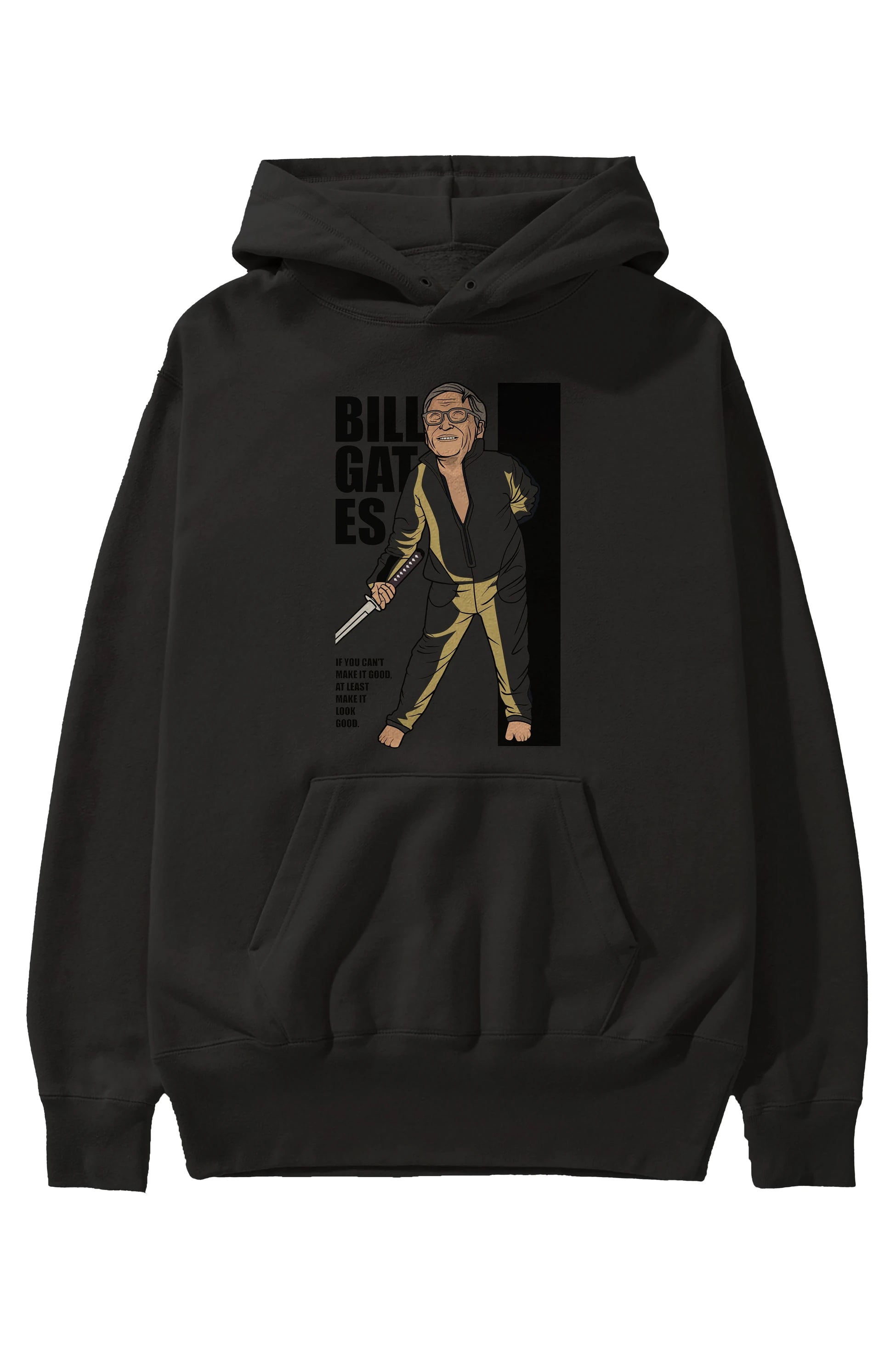 Bill Gates Ön Baskılı Hoodie Oversize Kapüşonlu Sweatshirt Erkek Kadın Unisex