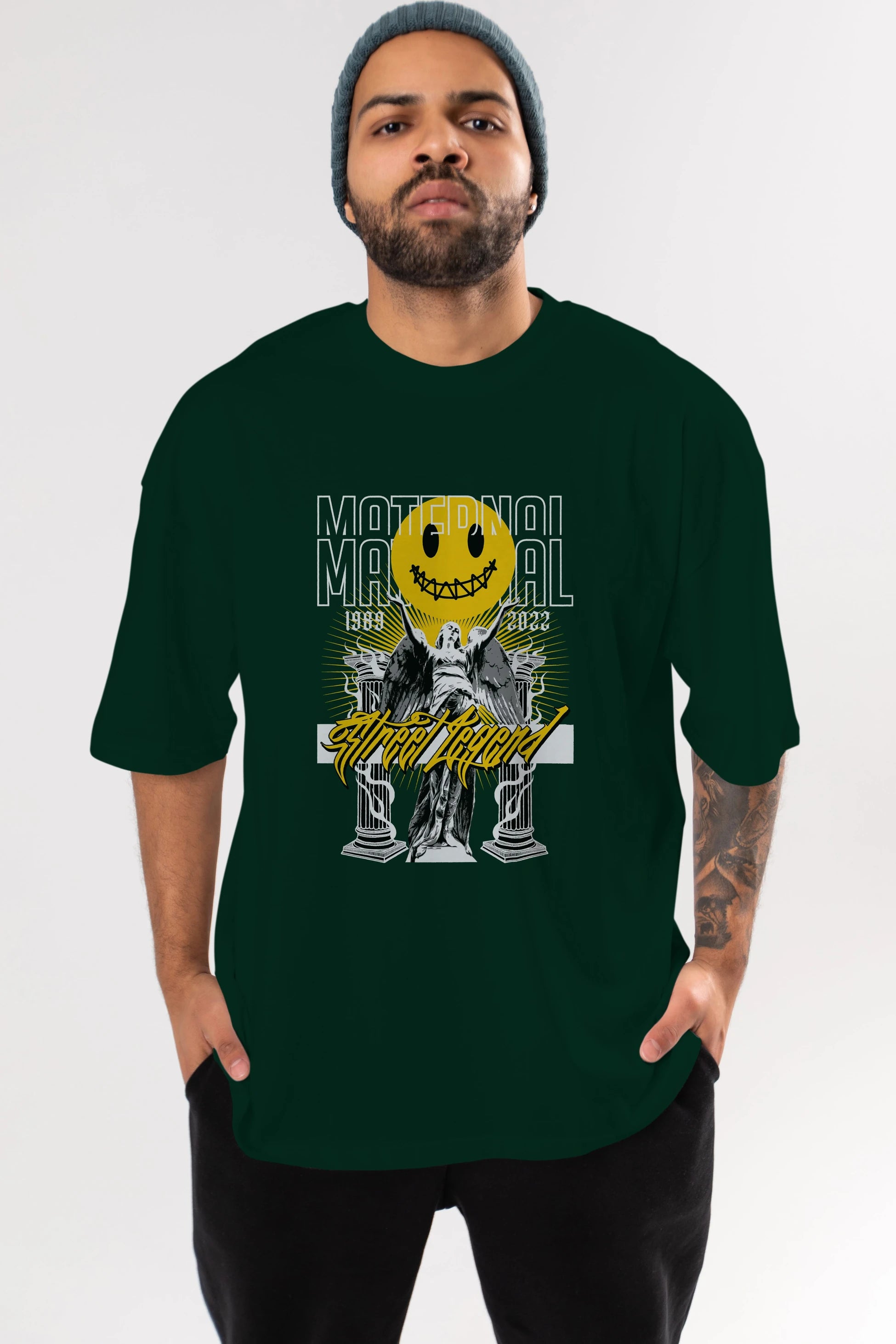 Maternal Street Legend Ön Baskılı Oversize t-shirt Erkek Kadın Unisex