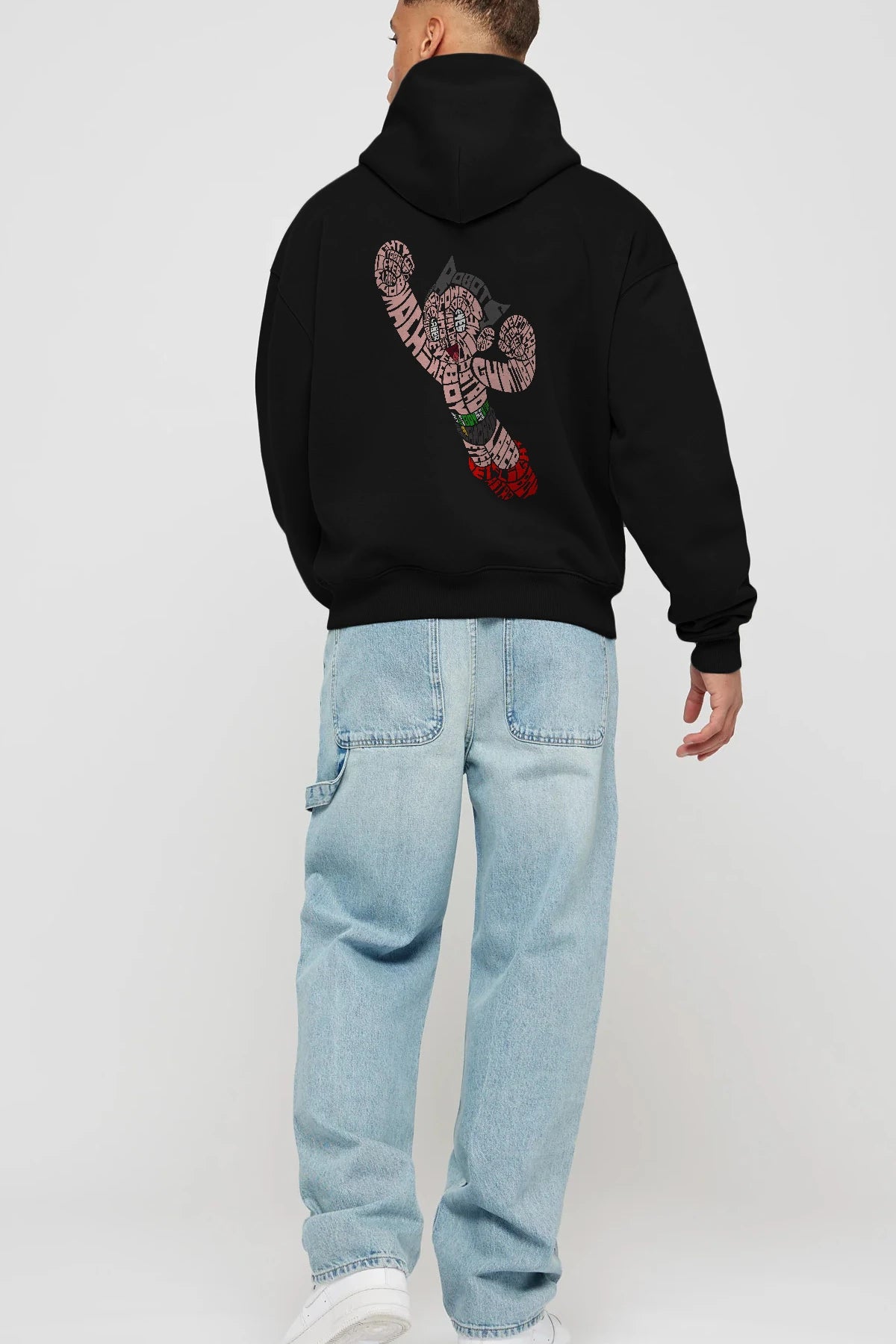 Astroboy Arka Baskılı Hoodie Oversize Kapüşonlu Sweatshirt Erkek Kadın Unisex