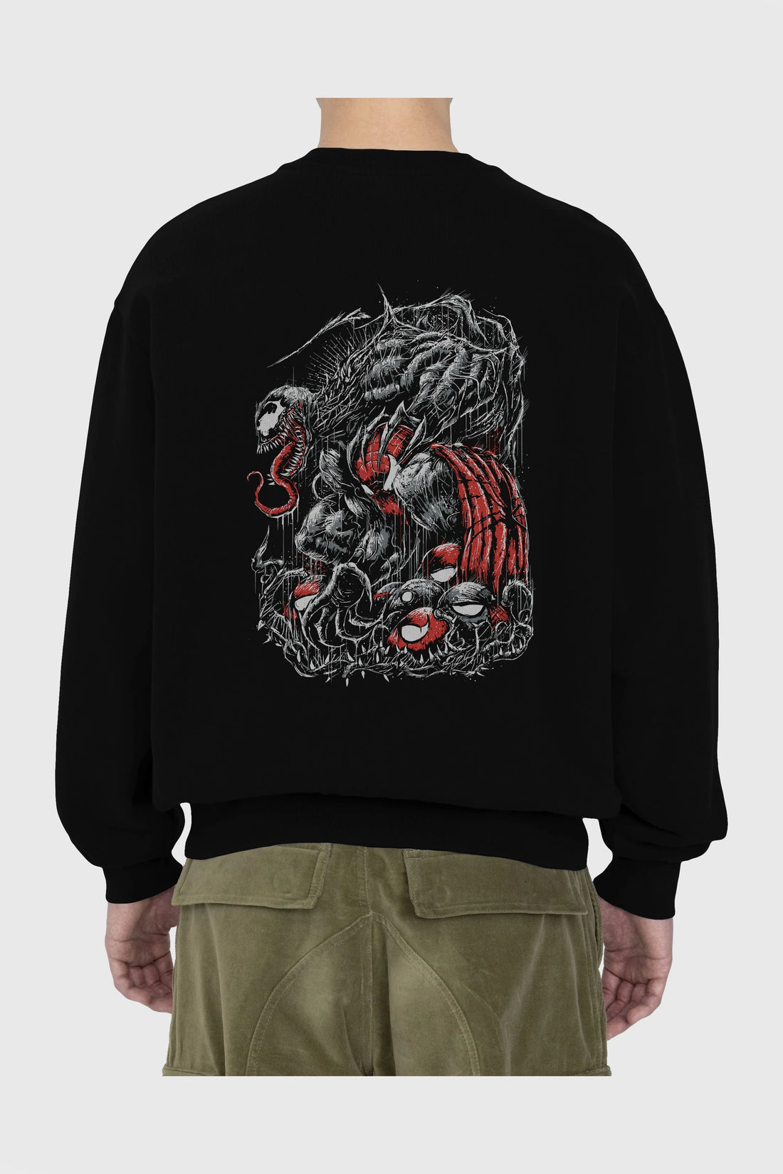 Venom (14) Arka Baskılı Oversize Sweatshirt Erkek Kadın Unisex