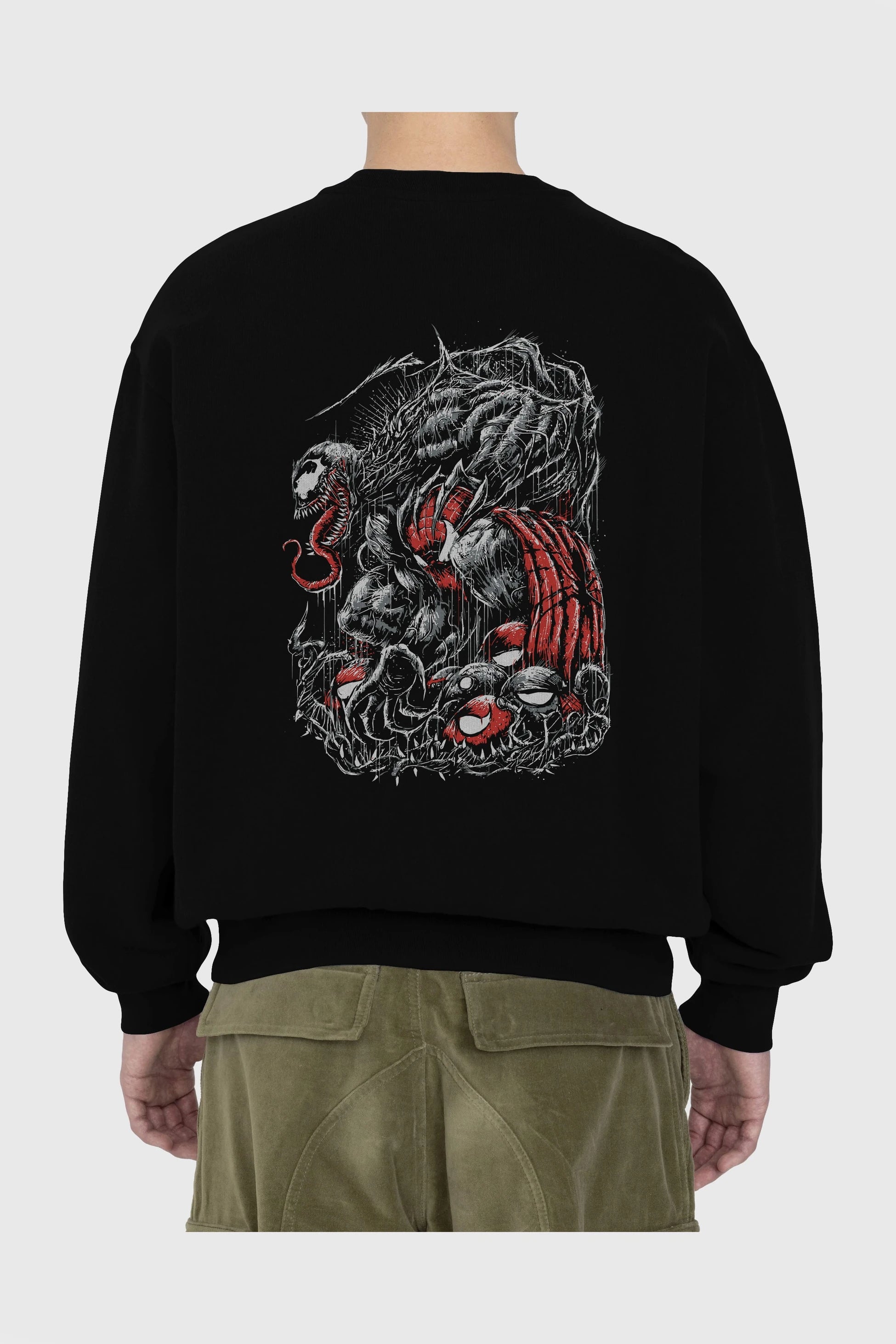 Venom (14) Arka Baskılı Oversize Sweatshirt Erkek Kadın Unisex