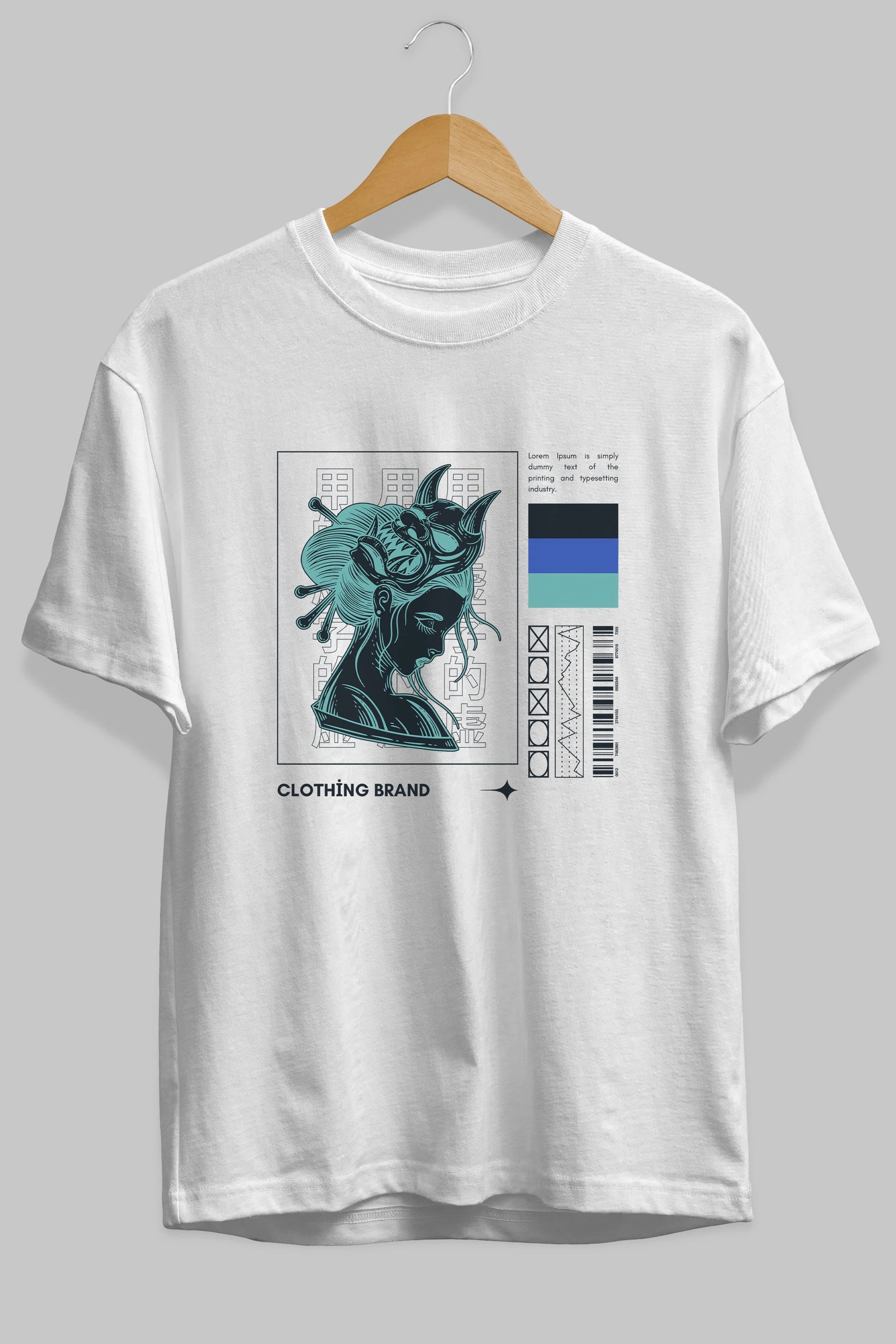 Hipster Japanese Style 2 Ön Baskılı Oversize t-shirt Erkek Kadın Unisex