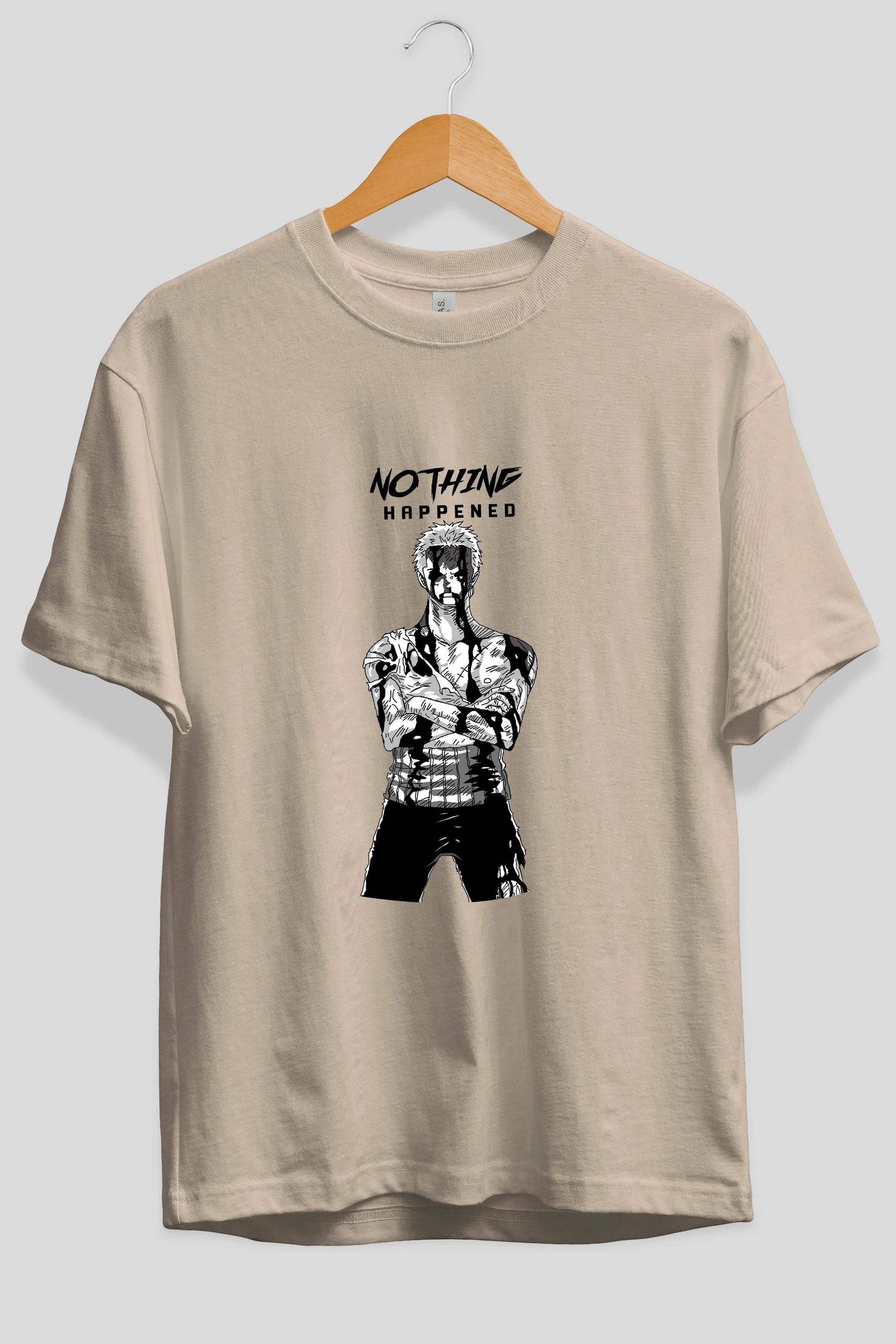 Roronoa Zoro 3 Anime Ön Baskılı Oversize t-shirt Erkek Kadın Unisex