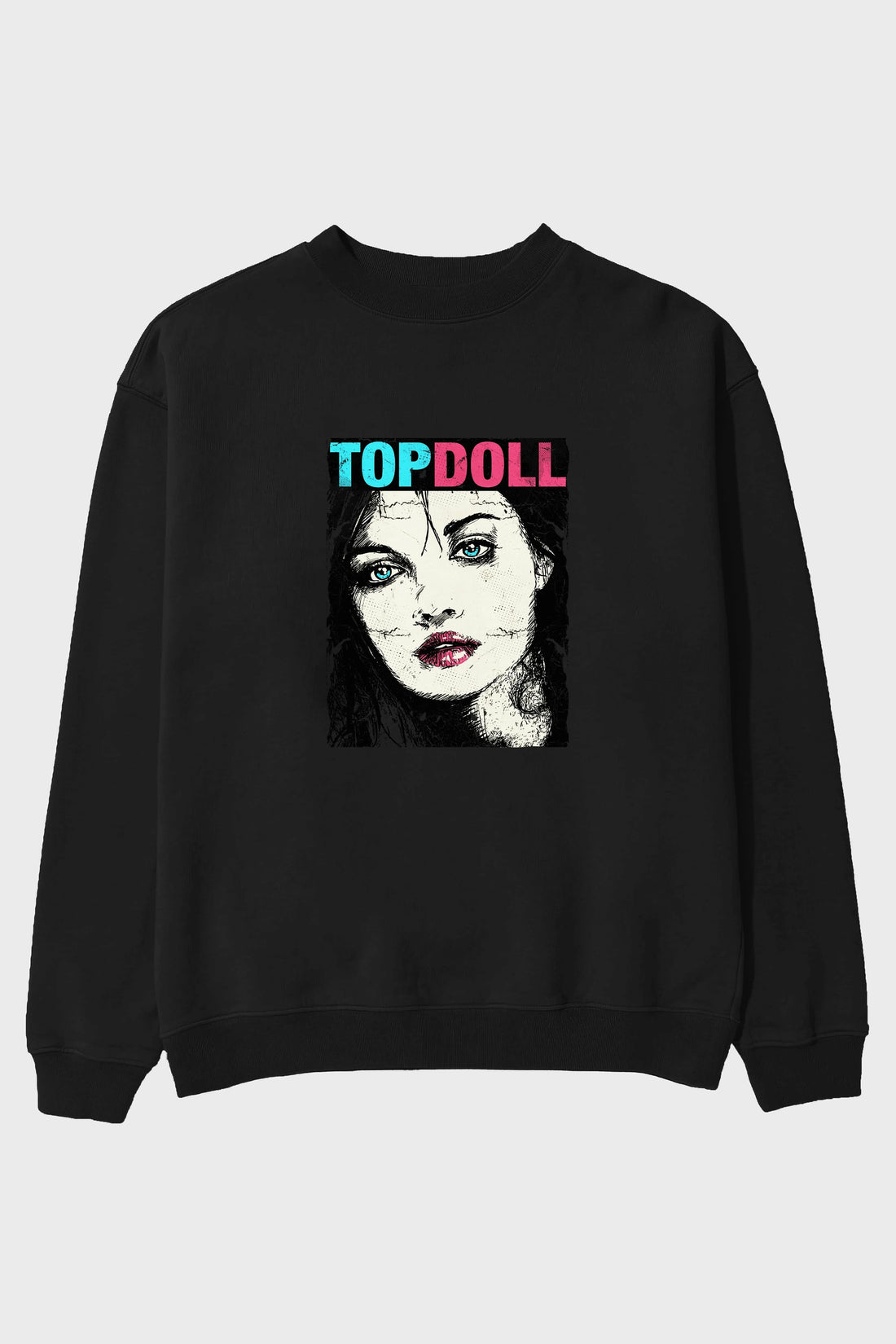 Topdoll Streetwear Ön Baskılı Oversize Sweatshirt Erkek Kadın Unisex