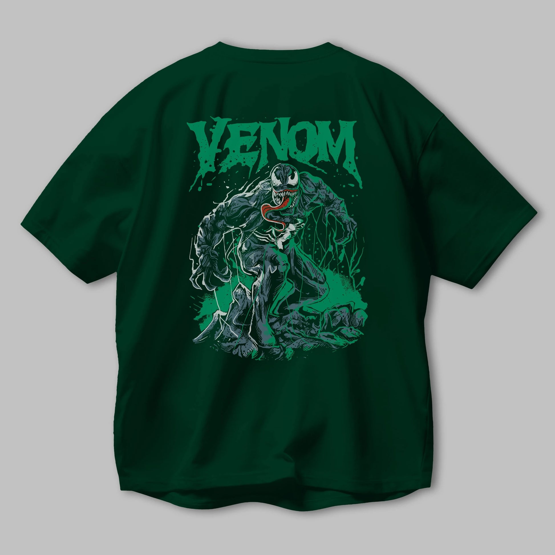 Venom (3) Arka Baskılı Oversize t-shirt Erkek Kadın Unisex %100 Pamuk Bisiklet Yaka tişort