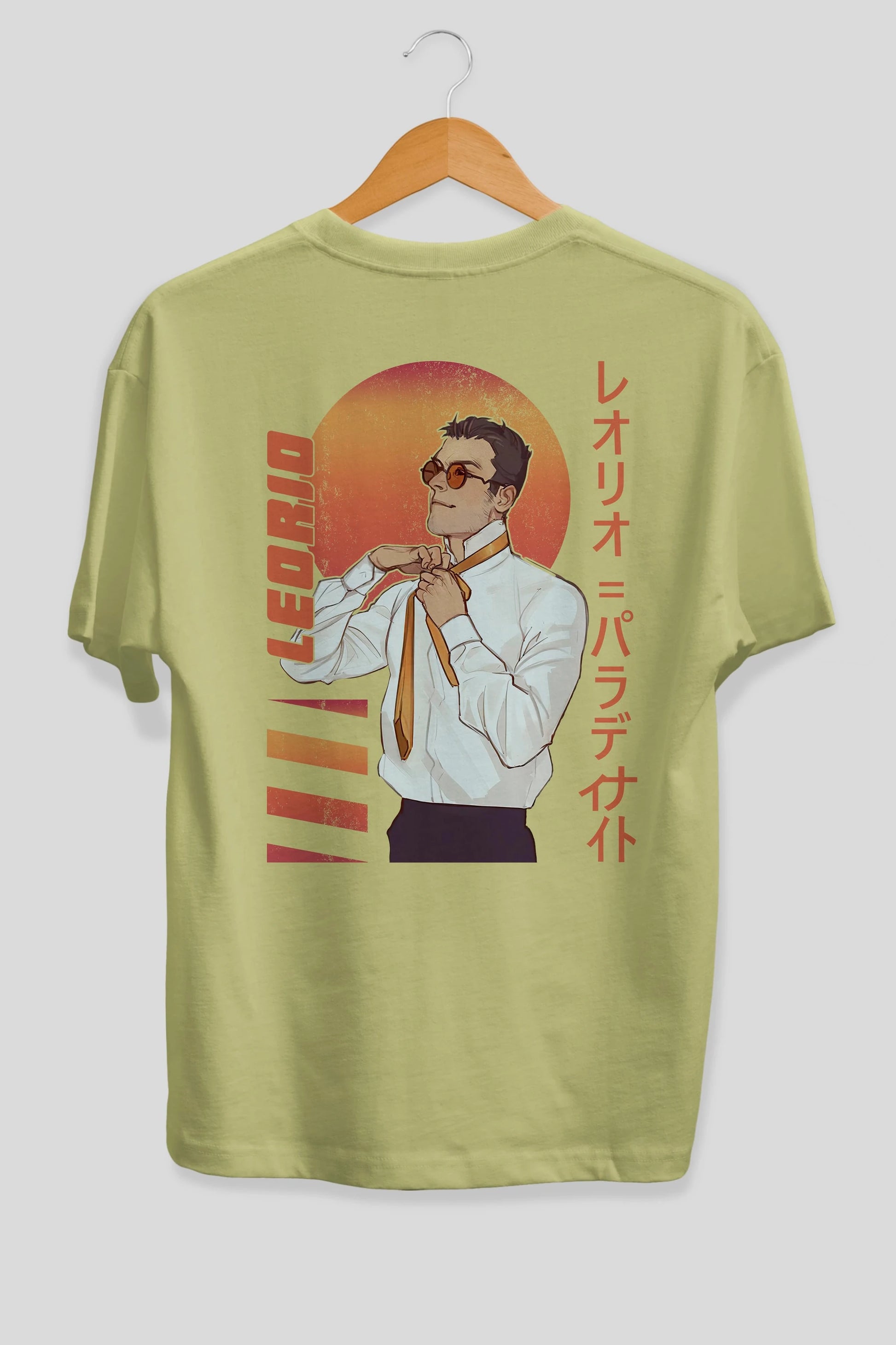 Leorio Paladiknight 5 (2) Anime Arka Baskılı Oversize t-shirt Erkek Kadın Unisex