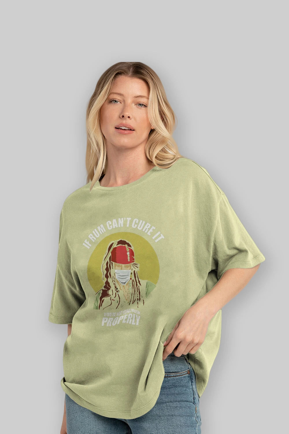 Pirates Maker Ön Baskılı Oversize t-shirt Erkek Kadın Unisex %100 Pamuk tişort