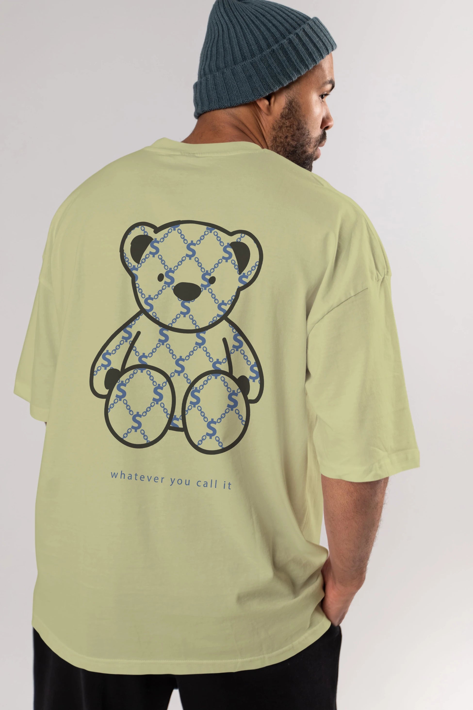 Whatever you Bear Arka Baskılı Oversize t-shirt Erkek Kadın Unisex