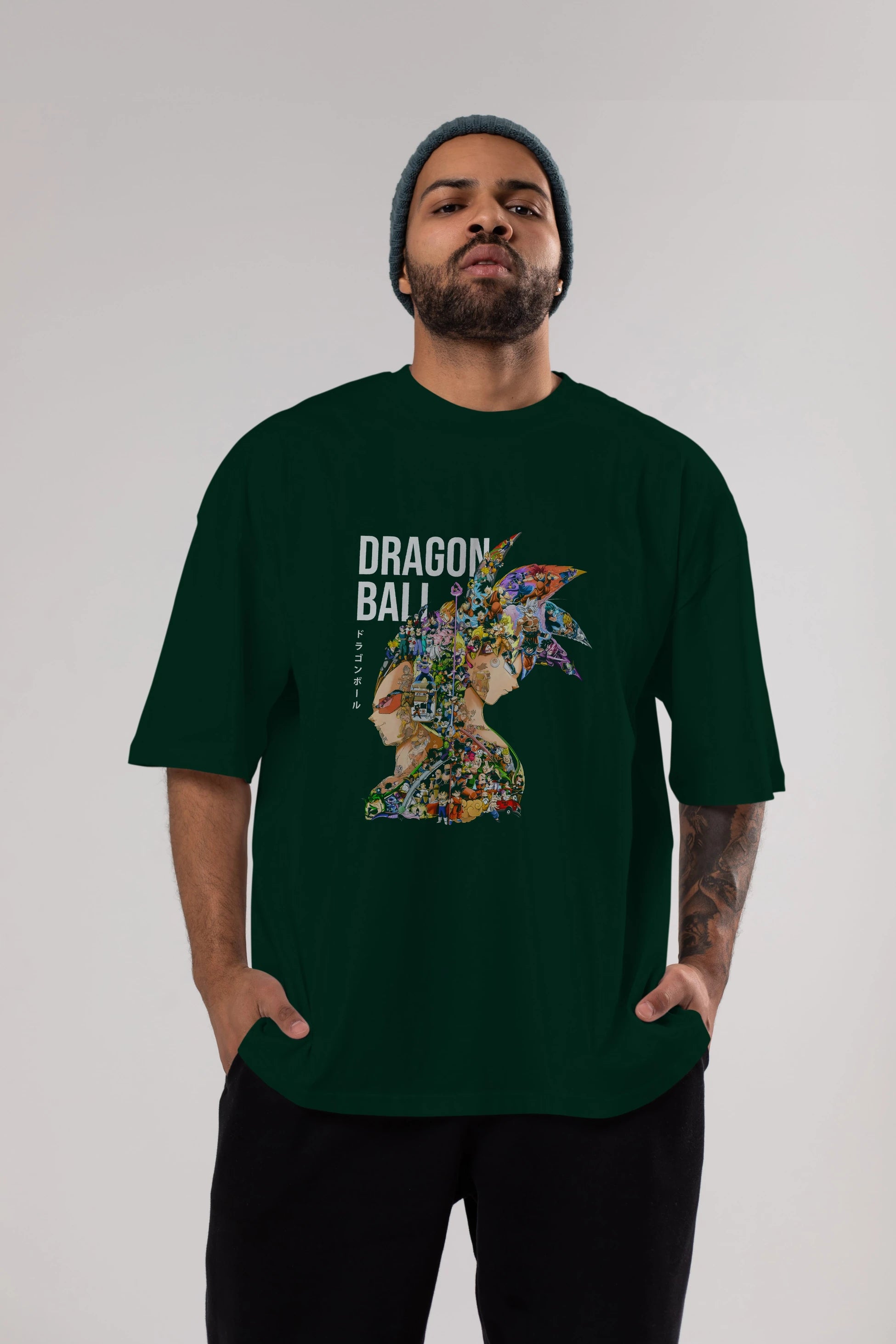 DRAGON BALL ART (5) Anime Ön Baskılı Oversize t-shirt %100 pamuk Erkek Kadın Unisex