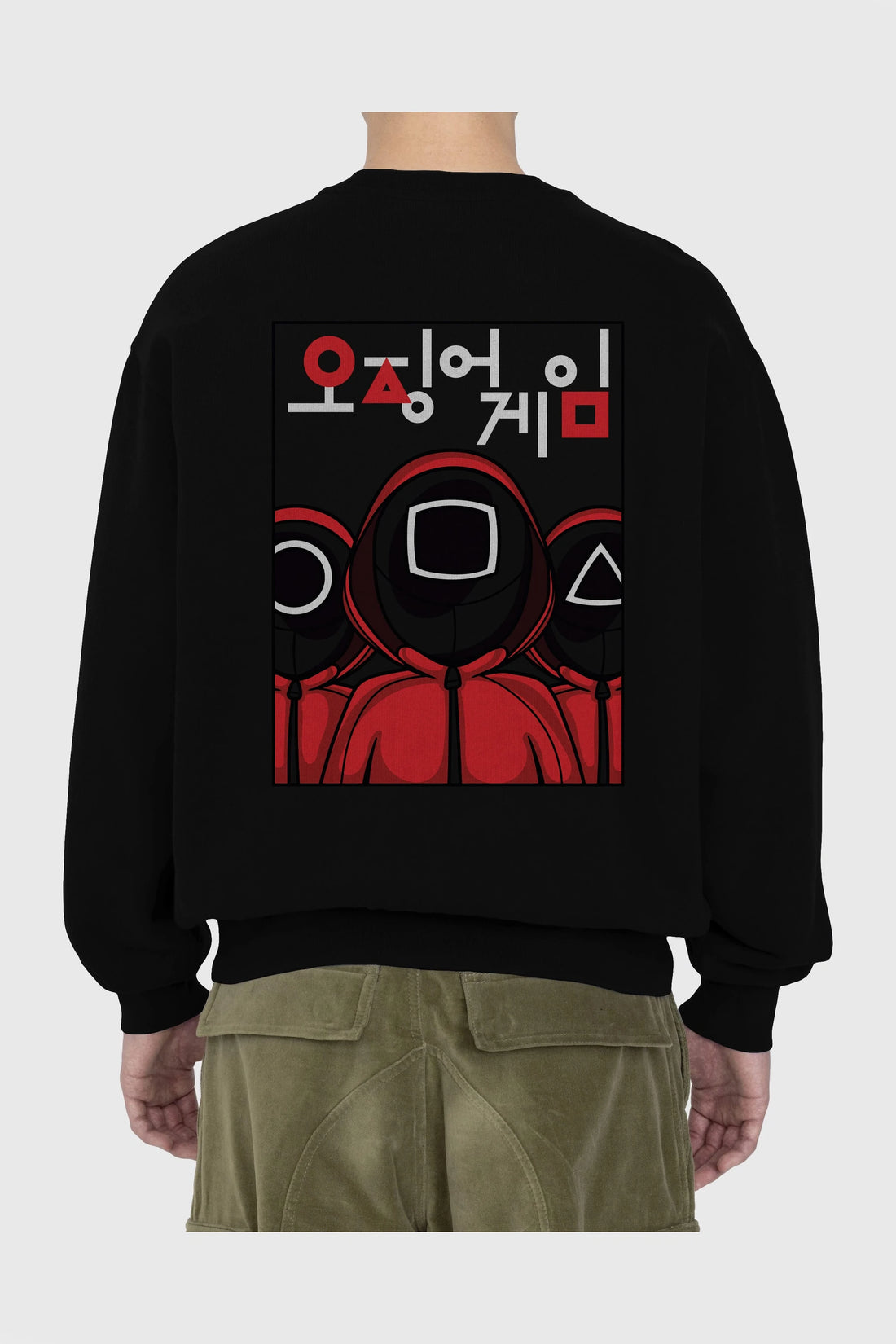 Squid Game (7) Arka Baskılı Oversize Sweatshirt Erkek Kadın Unisex