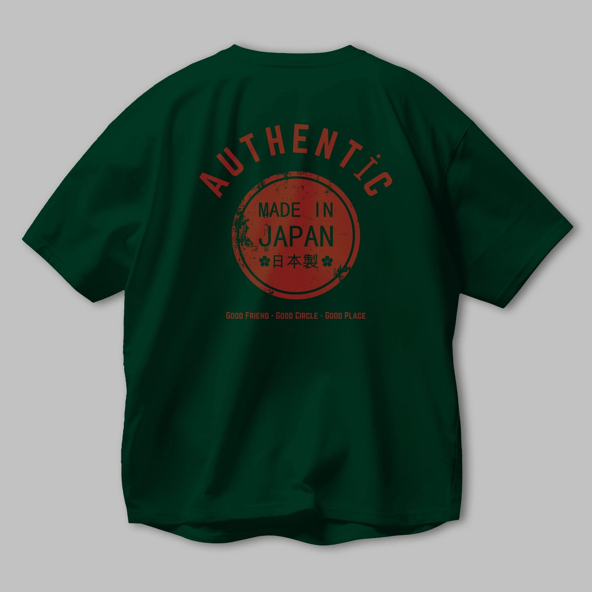 Authentic Japan Style Arka Baskılı Oversize t-shirt Erkek Kadın Unisex
