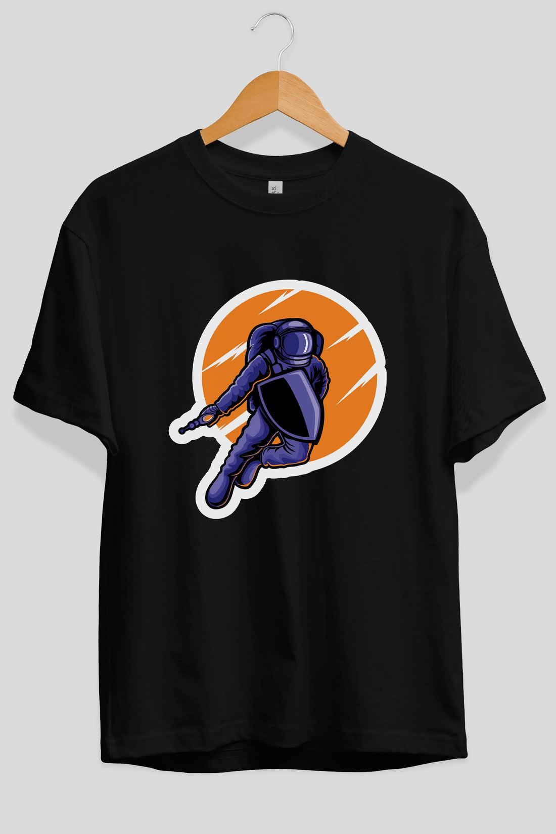 Astro Wars Sticker Ön Baskılı Oversize t-shirt Erkek Kadın Unisex