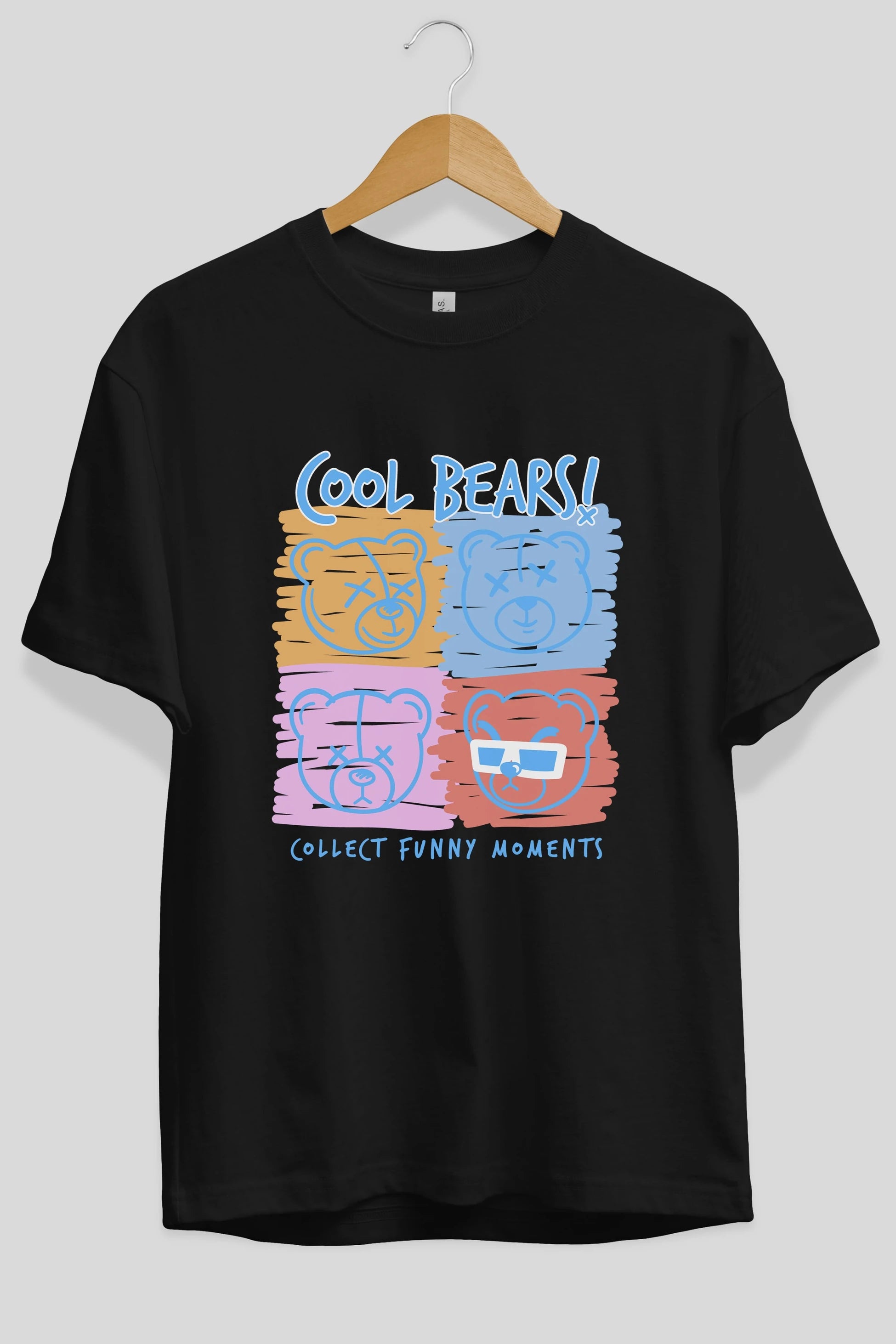 Cool Bears Ön Baskılı Oversize t-shirt Erkek Kadın Unisex