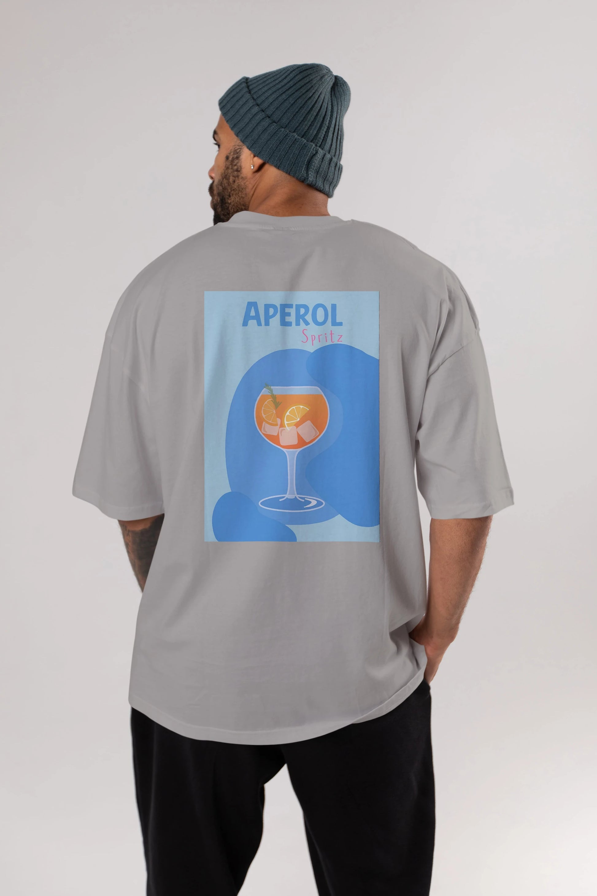 Aperol Spritz 10 Arka Baskılı Oversize t-shirt Erkek Kadın Unisex %100 Pamuk Bisiklet Yaka tişort