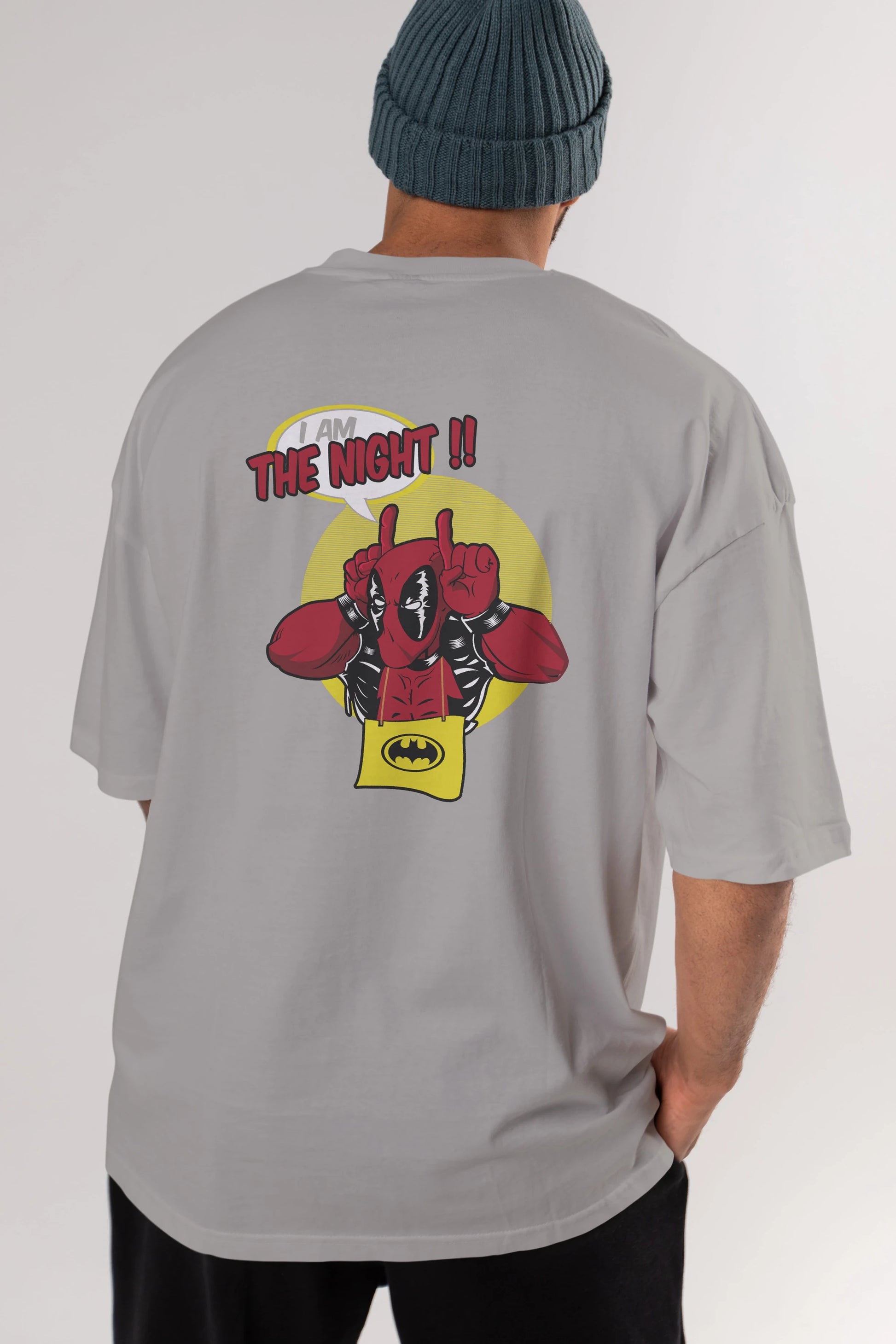 Deadpool (1) Arka Baskılı Oversize t-shirt Erkek Kadın Unisex %100 Pamuk Bisiklet Yaka tişort