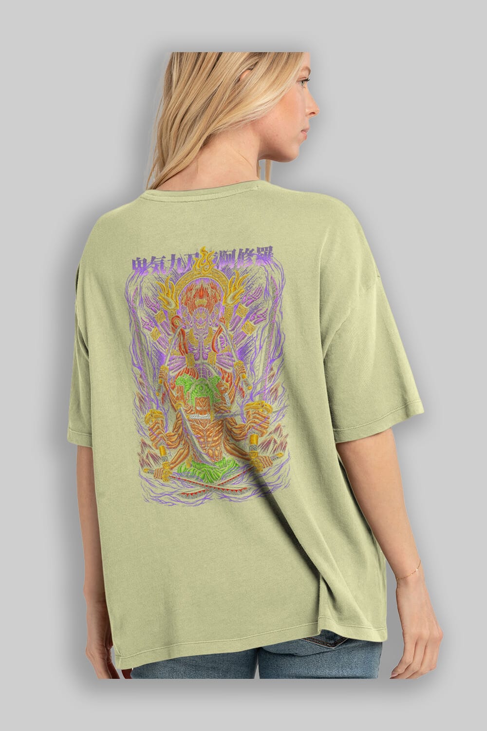 RORONOA ZORO 2 Anime Arka Baskılı Oversize t-shirt Erkek Kadın Unisex