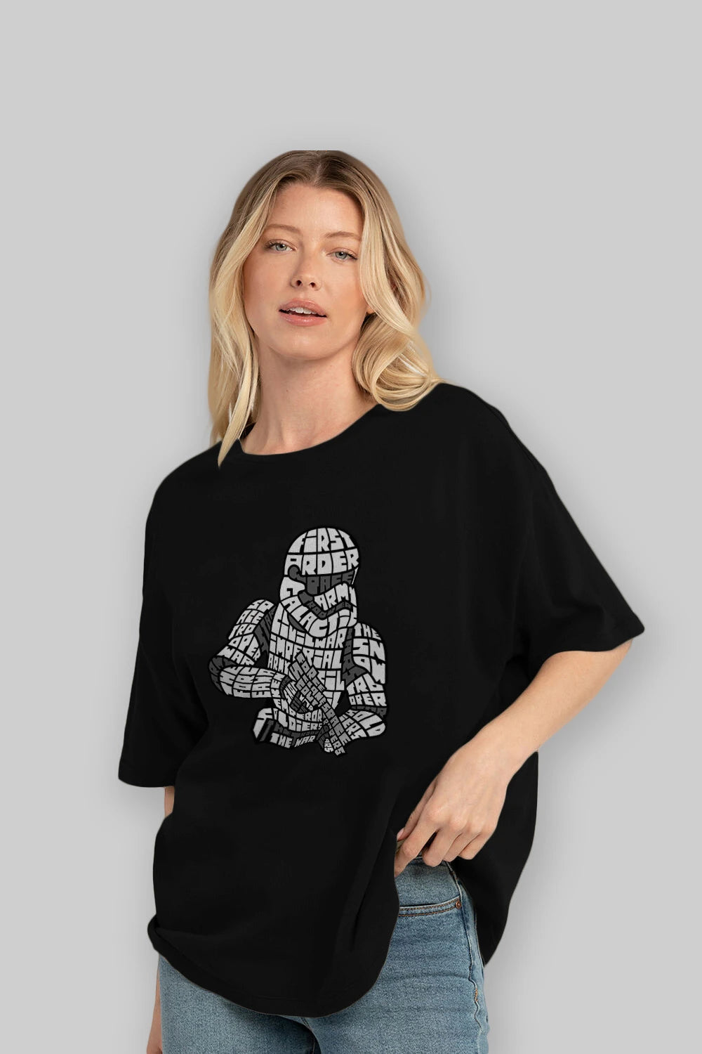 First Order Ön Baskılı Oversize t-shirt %100 pamuk Erkek Kadın Unisex