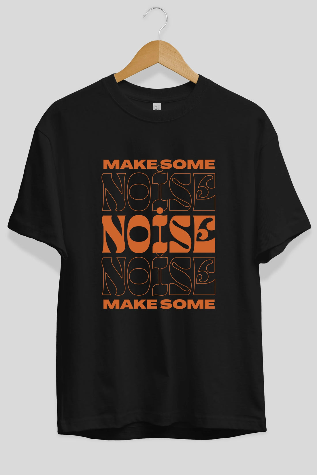 Make Some Noise Yazılı 2 Ön Baskılı Oversize t-shirt Erkek Kadın Unisex