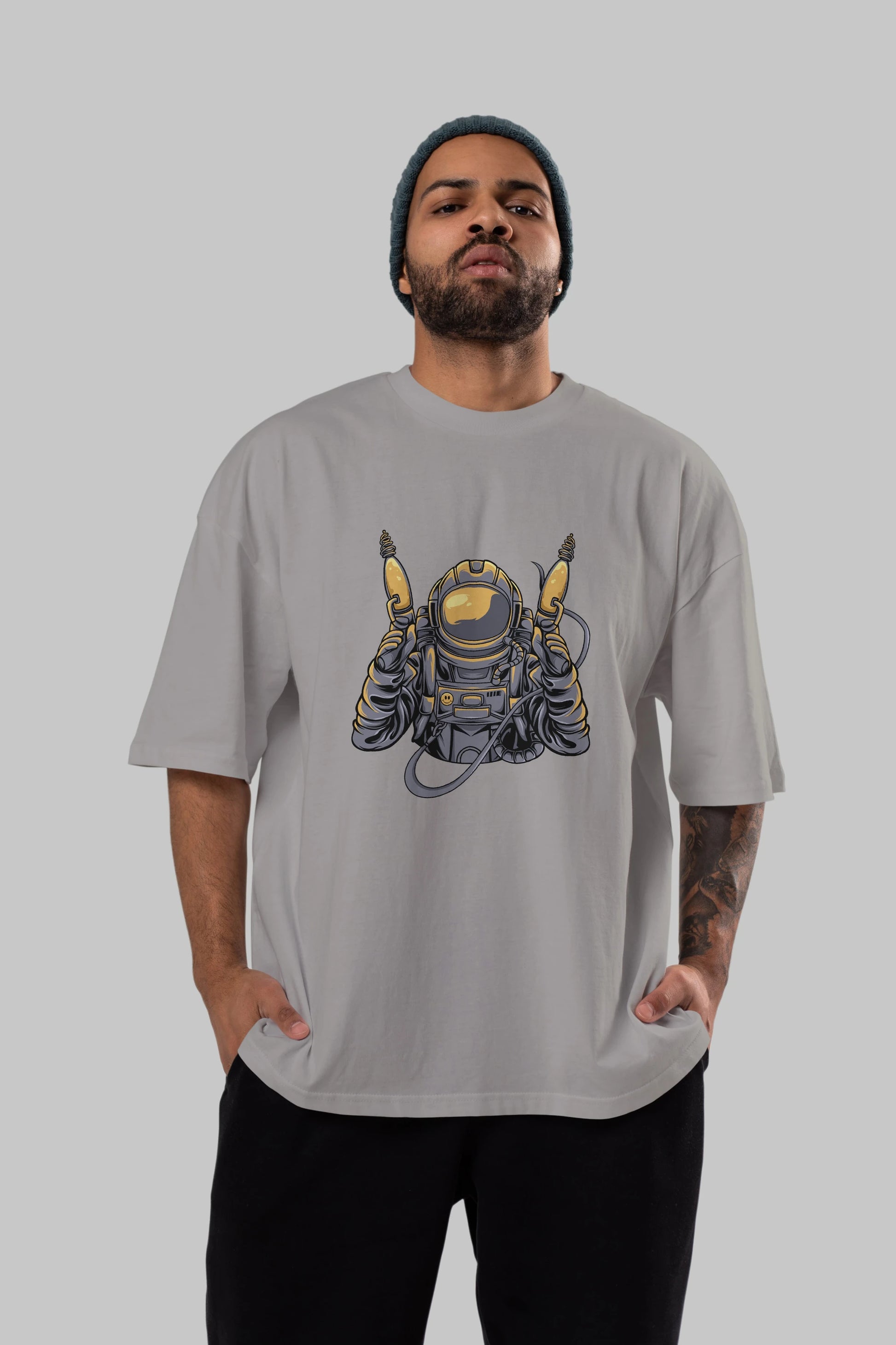 Alien Hunter Ön Baskılı Oversize t-shirt Erkek Kadın Unisex