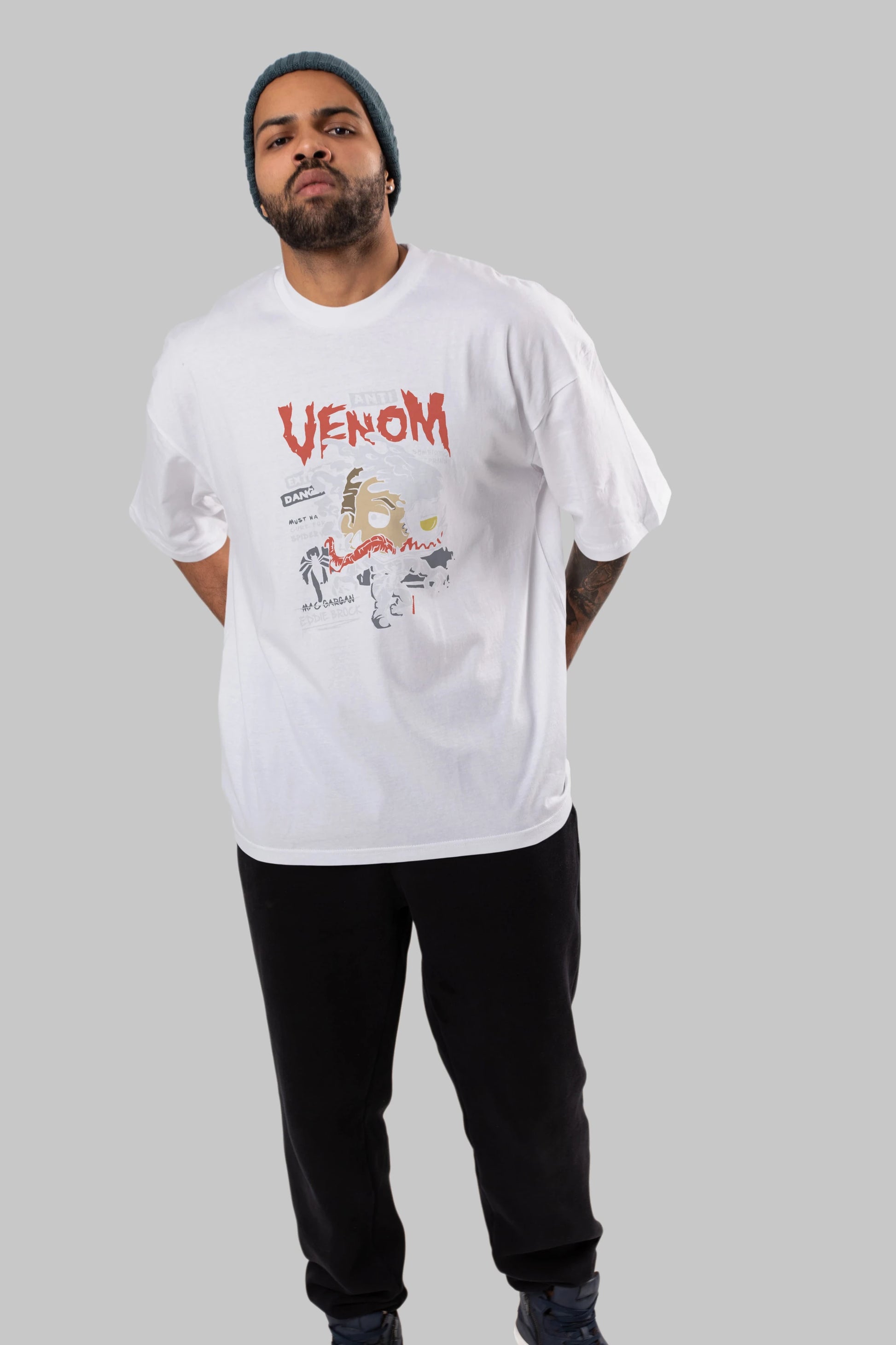 Venom (9) Ön Baskılı Oversize t-shirt Erkek Kadın Unisex %100 Pamuk Bisiklet Yaka tişort