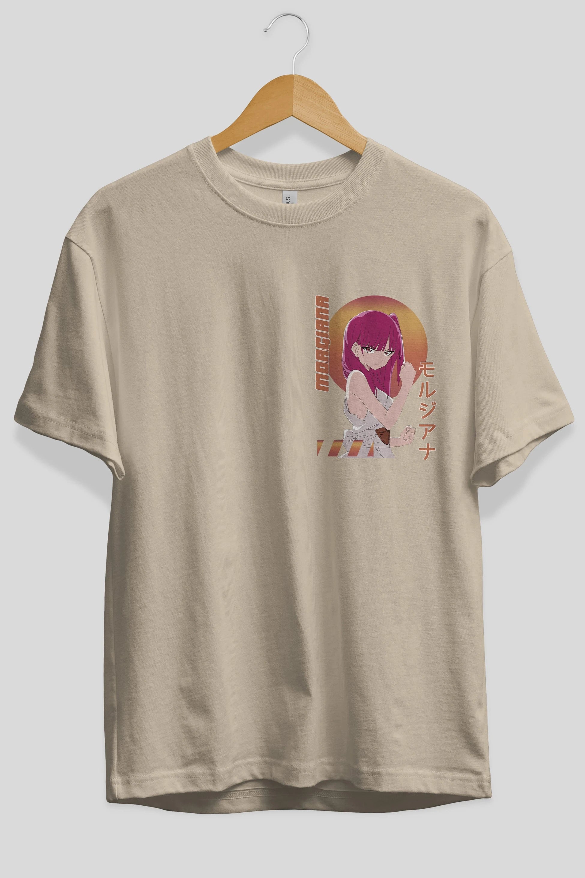 Morgiana 5 Ön Sol Baskılı Oversize t-shirt Erkek Kadın Unisex %100 Pamuk Bisiklet Yaka tişort