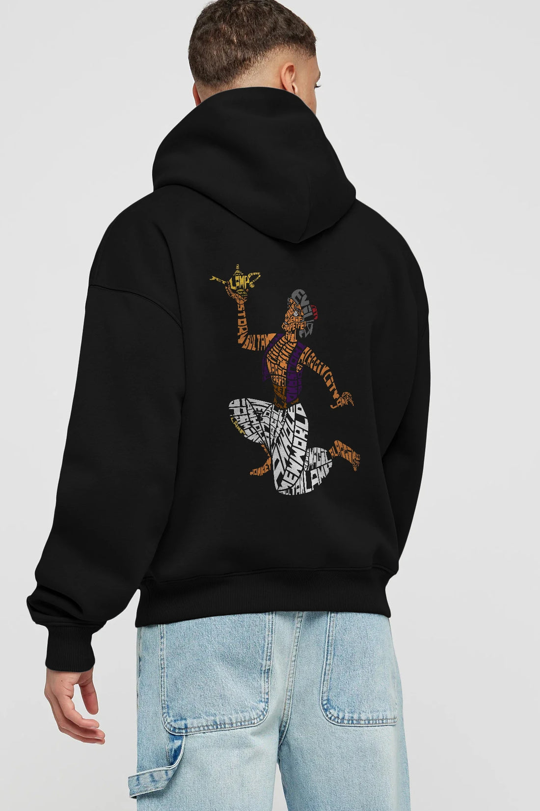 Aladdin Arka Baskılı Hoodie Oversize Kapüşonlu Sweatshirt Erkek Kadın Unisex