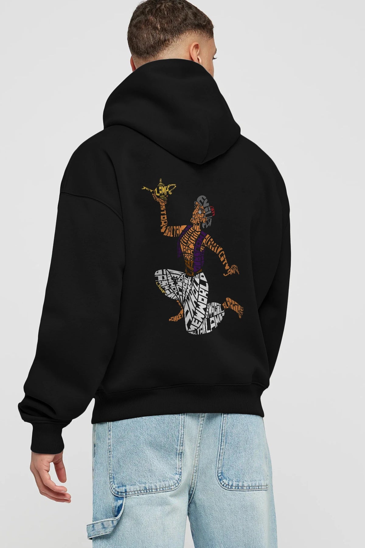 Aladdin Arka Baskılı Hoodie Oversize Kapüşonlu Sweatshirt Erkek Kadın Unisex