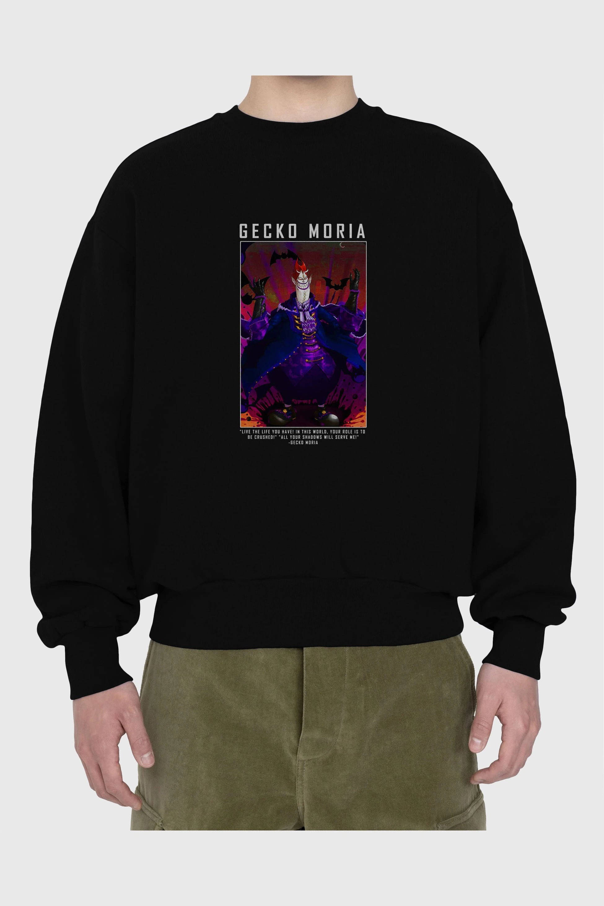 Gecko Moria Ön Baskılı Anime Oversize Sweatshirt Erkek Kadın Unisex