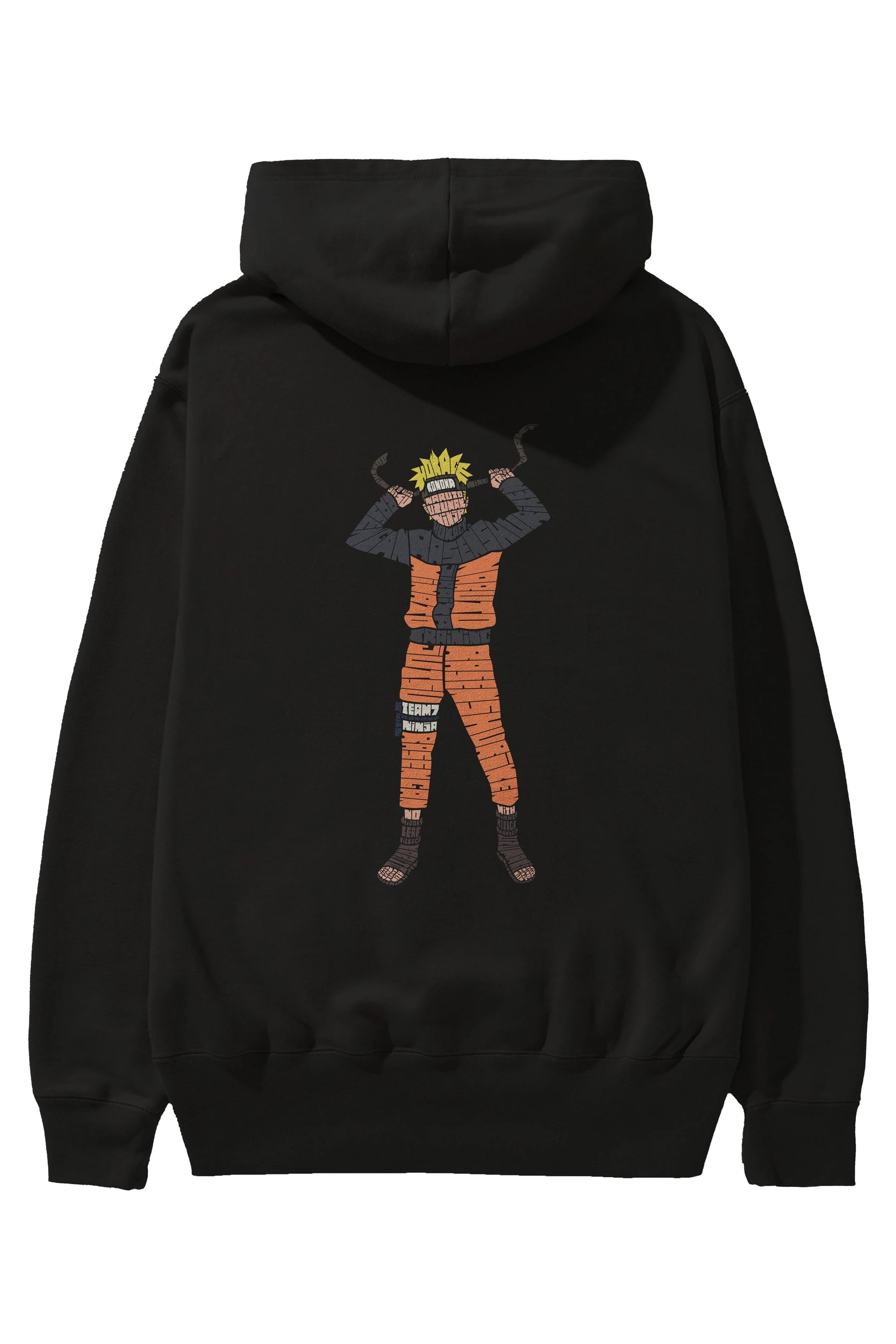 Naruto Arka Baskılı Hoodie Oversize Kapüşonlu Sweatshirt Erkek Kadın Unisex