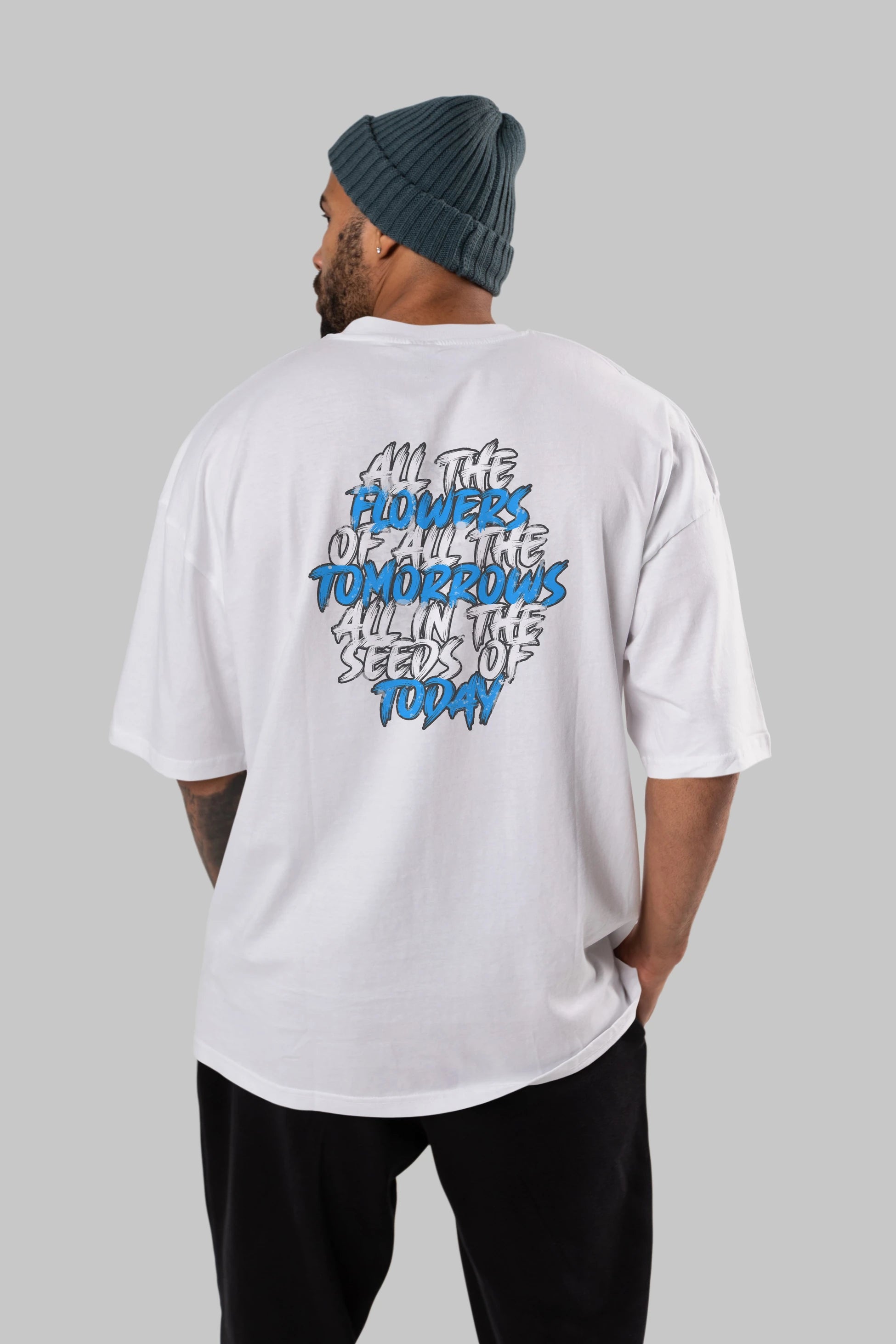 All The Flowers Of All The Tomorrows Arka Baskılı Oversize t-shirt Erkek Kadın Unisex